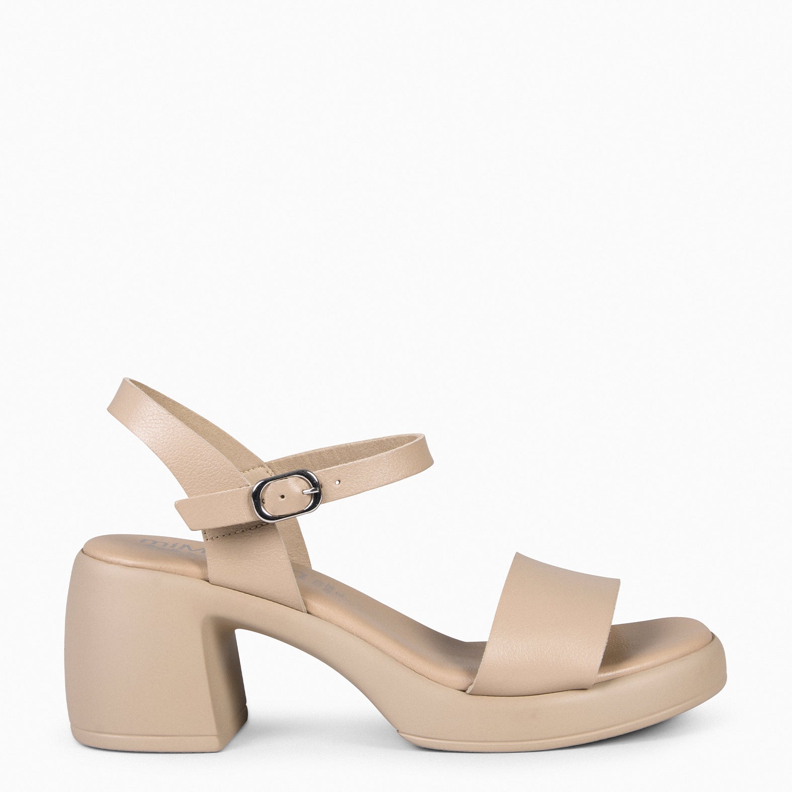CRIS - Sandalia de Plataforma Bloque TAUPE