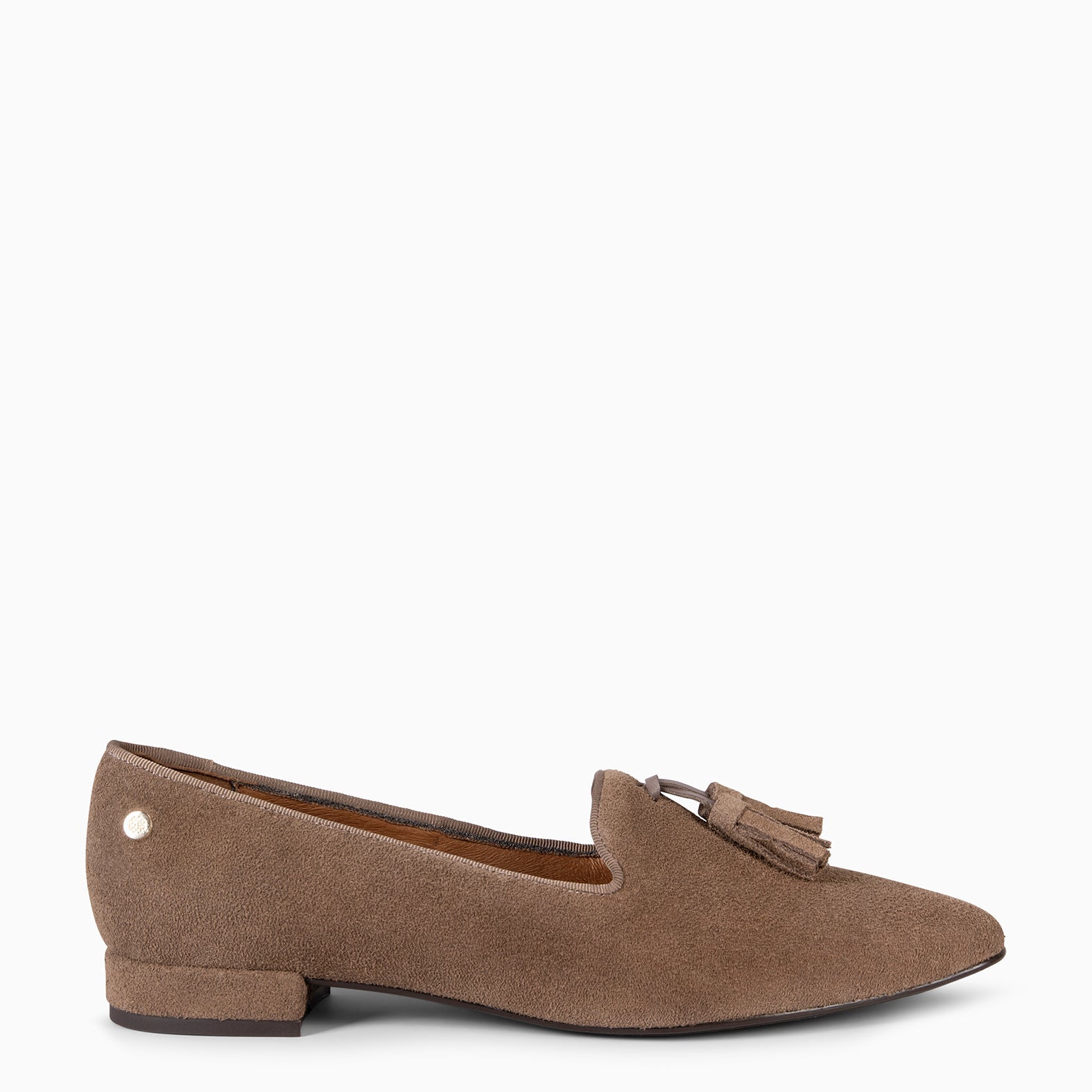 ADISA – Mocasines de piel de serraje TAUPE