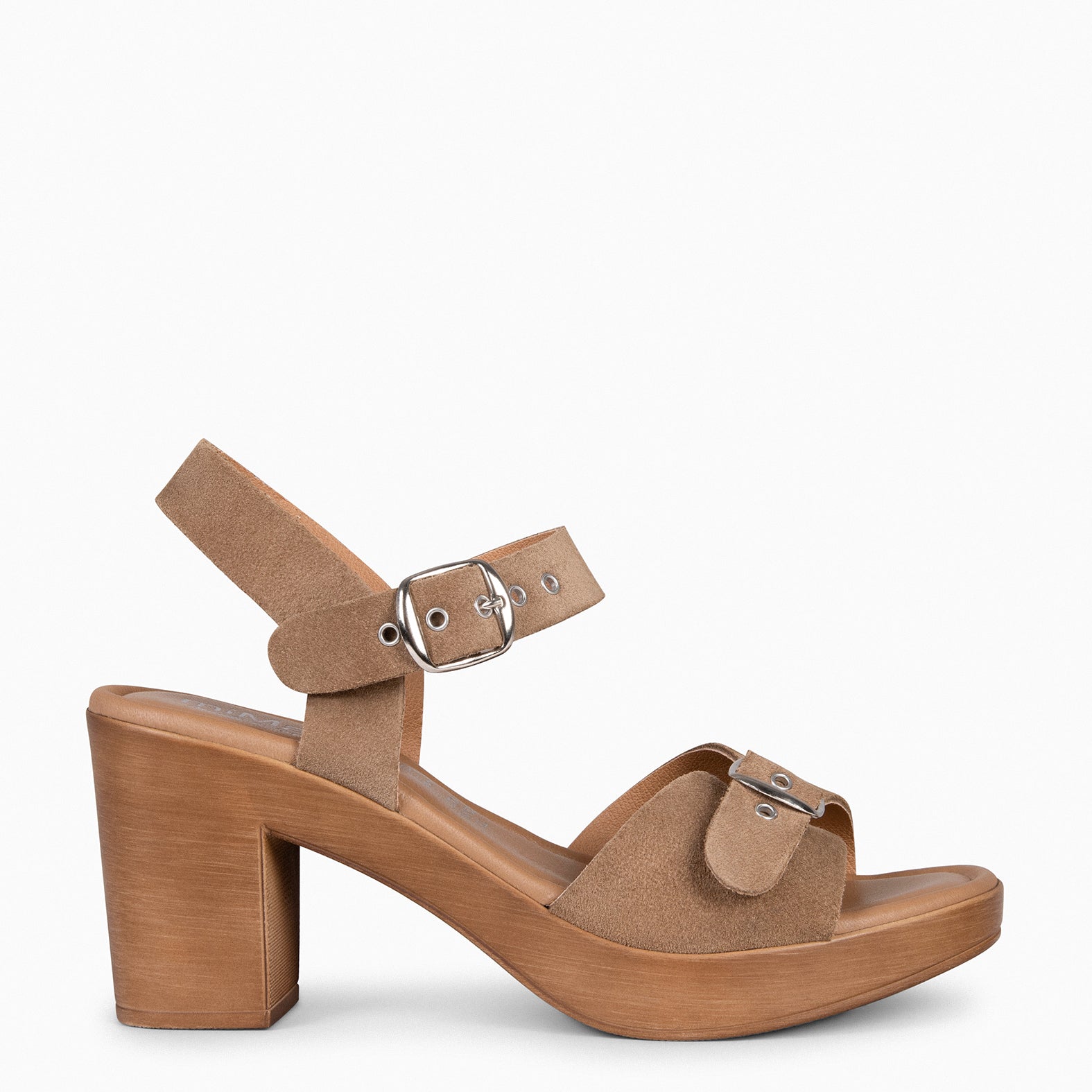 CLEO - Sandalia con hebilla TAUPE