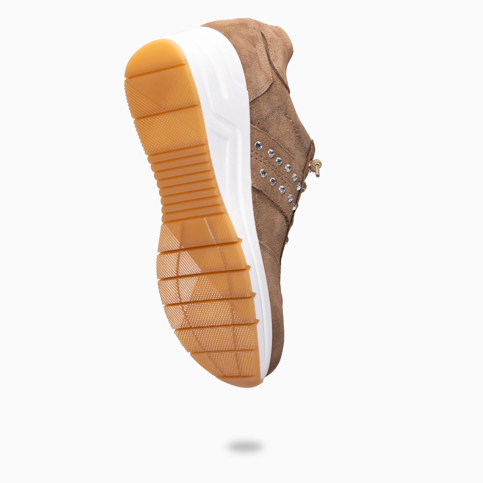 METZ - Zapatillas con cuña de ante TAUPE