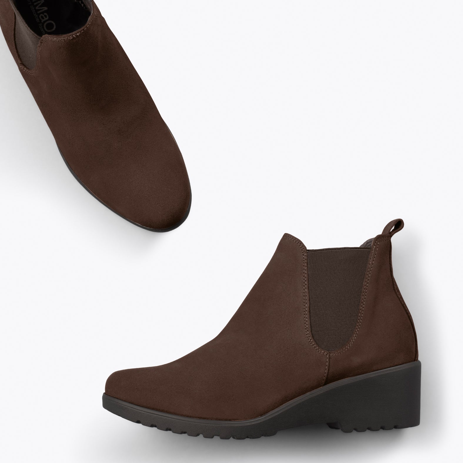 BOTÍN CUÑA – Botines de mujer con plantilla extraíble MARRÓN