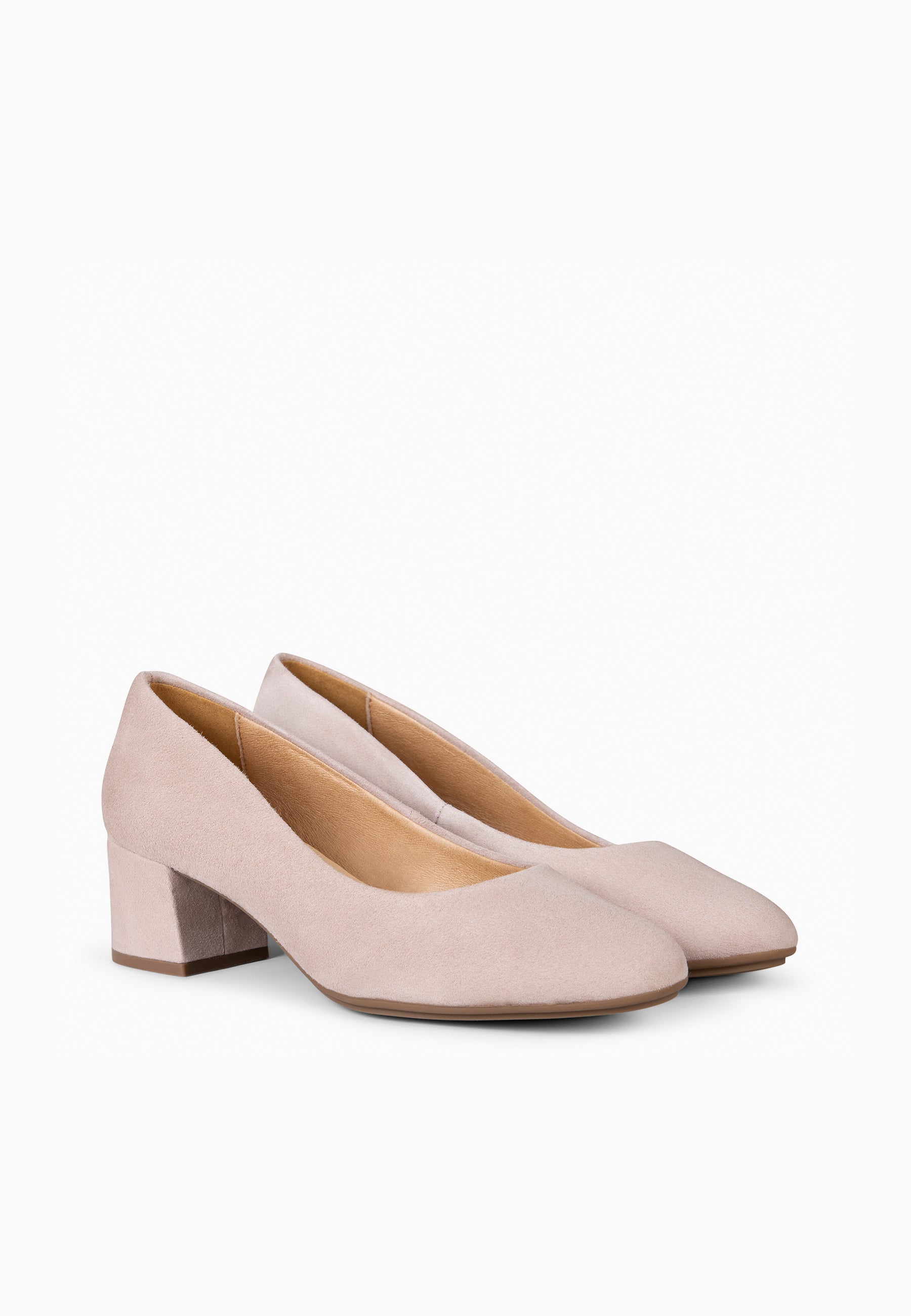 URBAN REDONDO - Zapatos de tacón bajo de ante ROSA CLARO