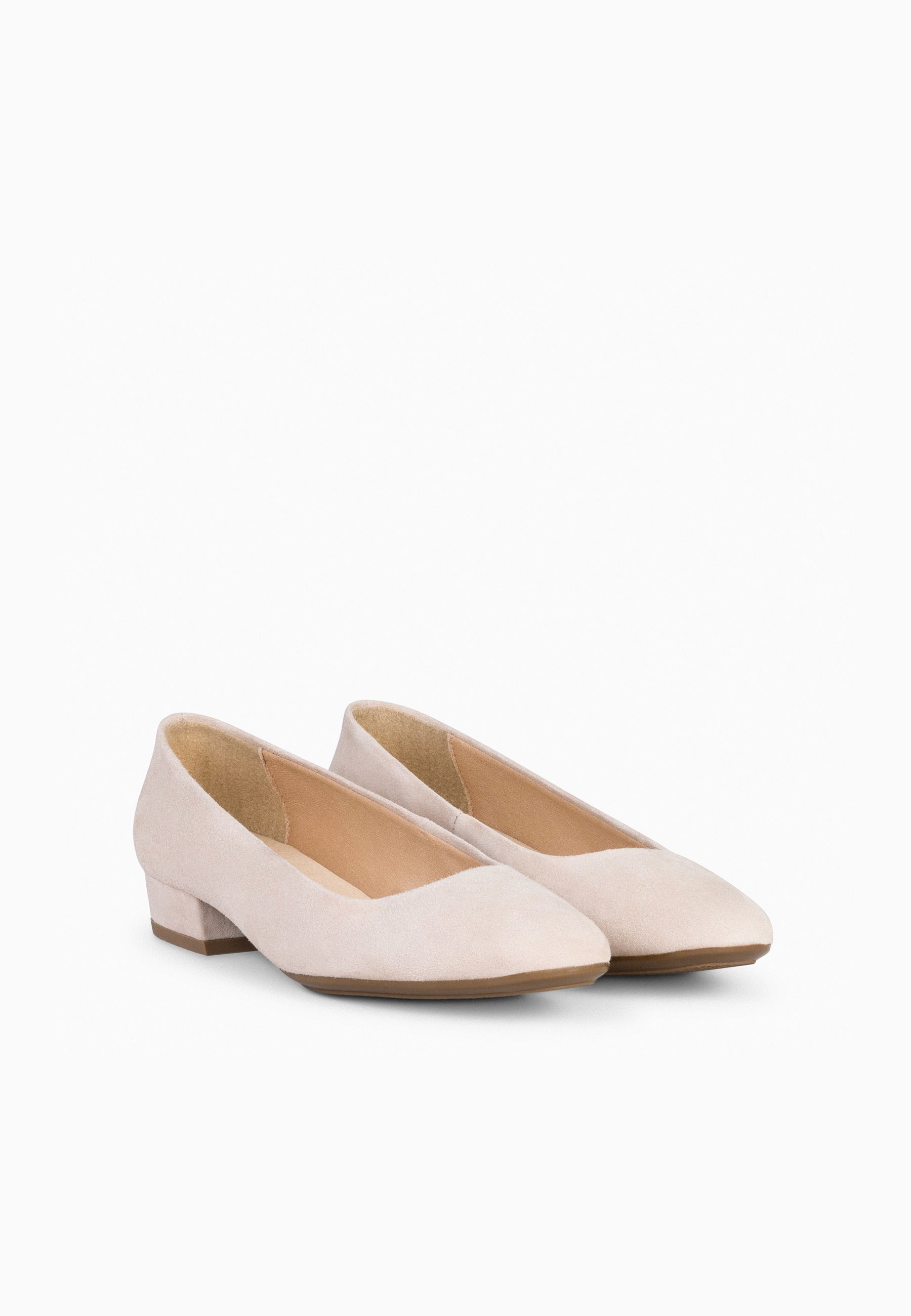 URBAN XS - Zapatos de tacón bajo de ante NUDE