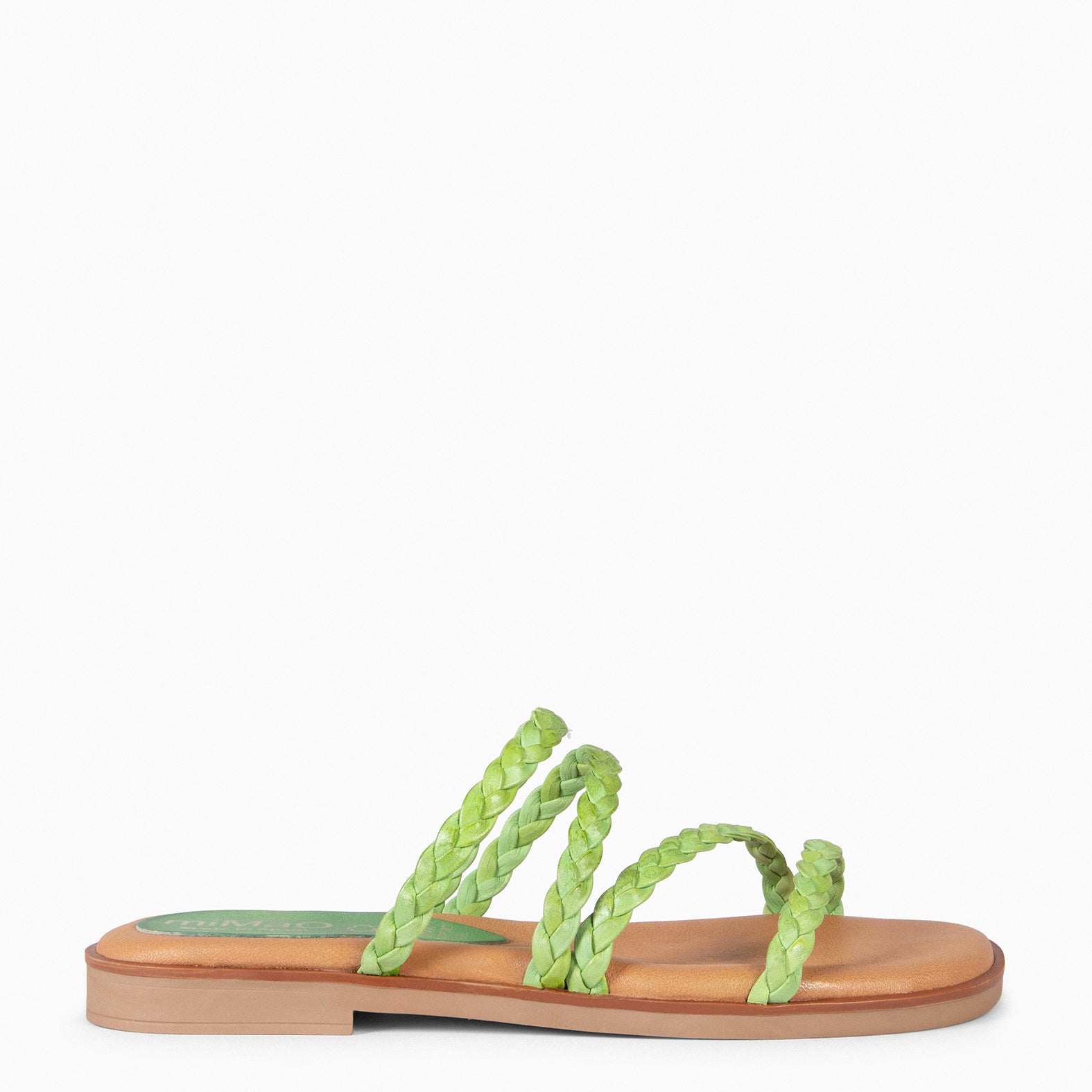 HIDRA - Sandalias planas trenzadas VERDE