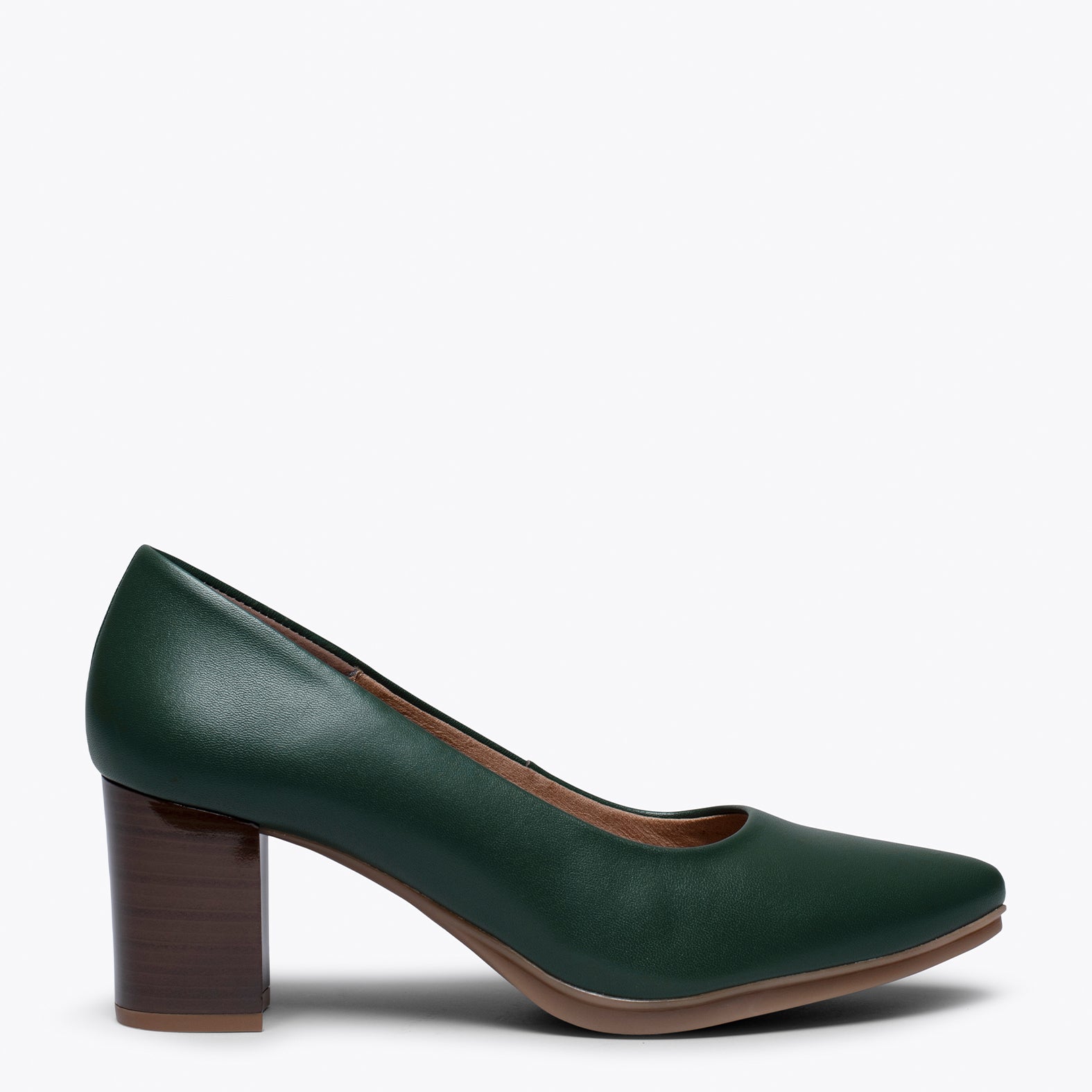 URBAN S SALON - Zapato VERDE con tacón madera