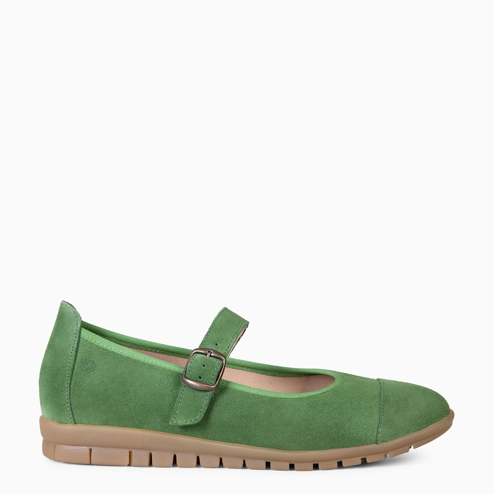 MICAELA - Merceditas de serraje VERDE