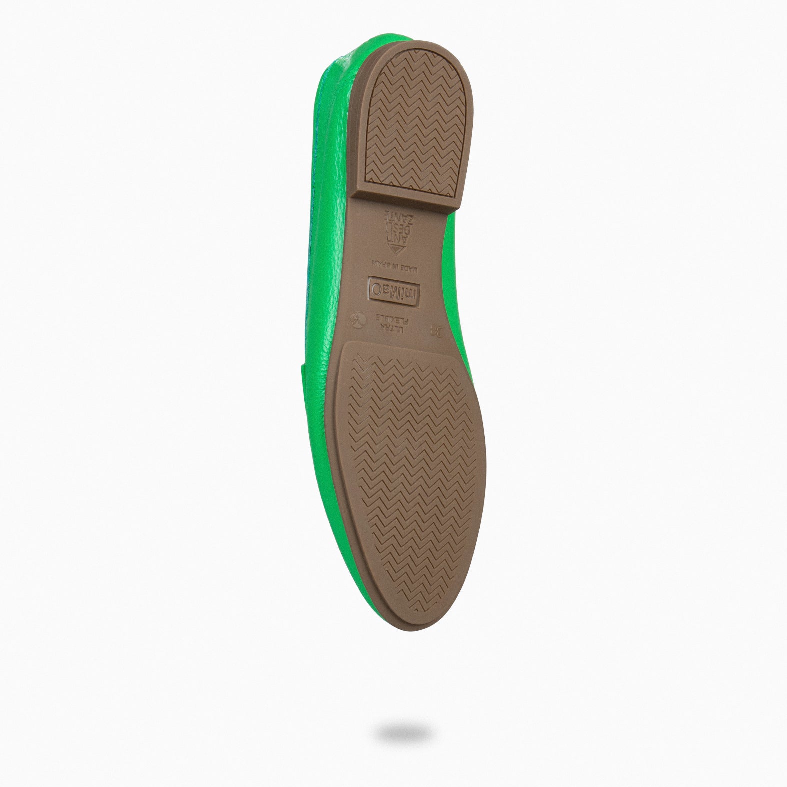 STYLE SAUVAGE - Mocasín tacón bajo VERDE