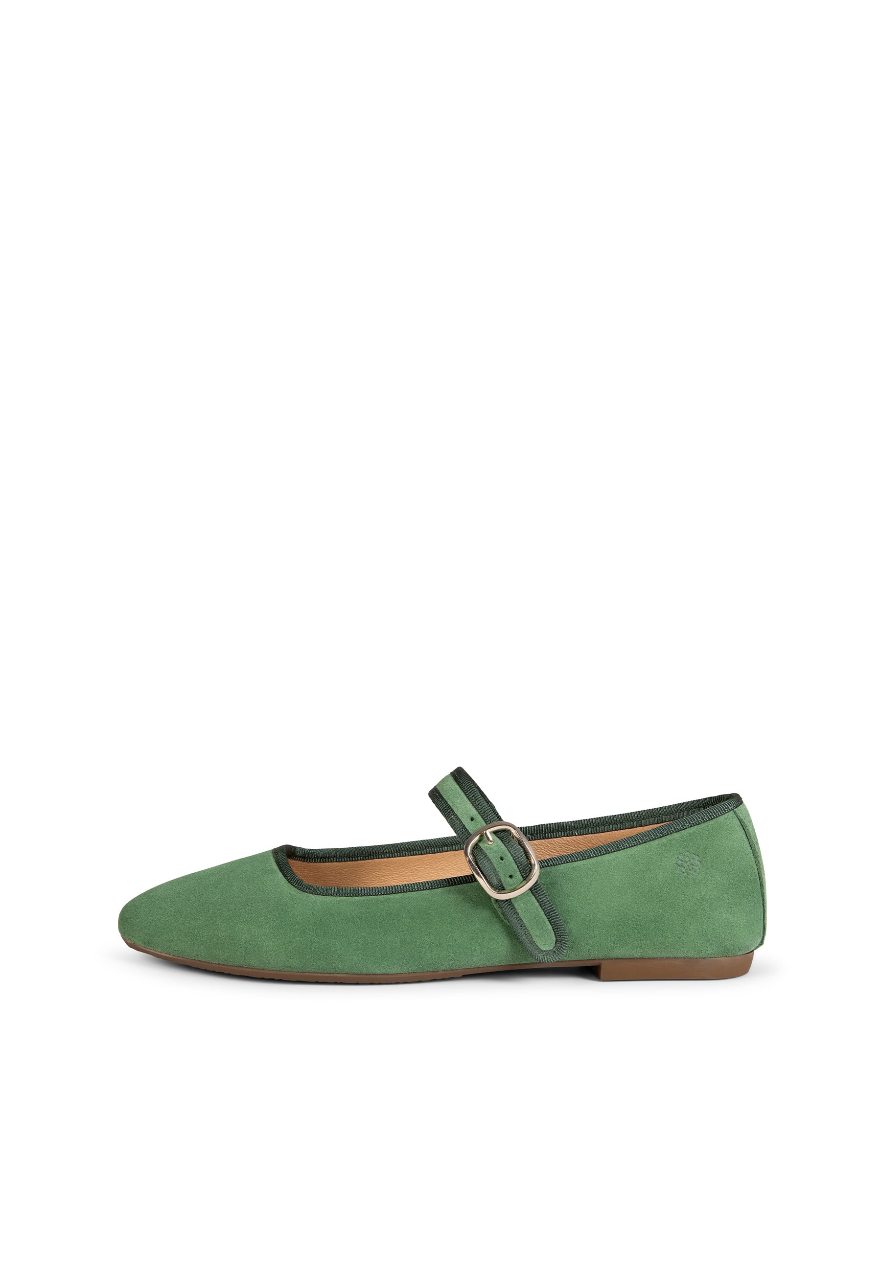 CLARA - Mercedita con puntera cuadrada VERDE