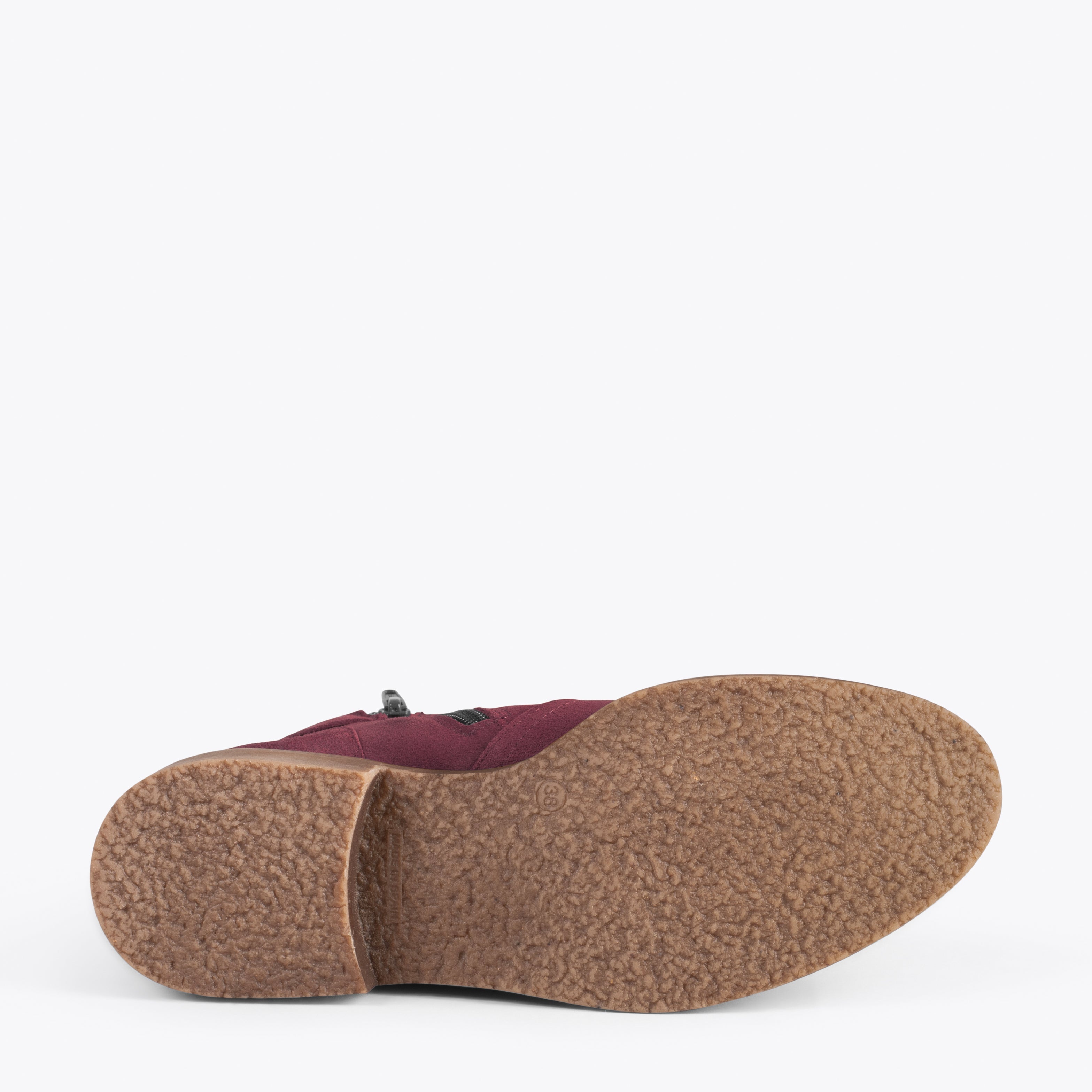 BIKER – Botines bajos con hebilla BURDEOS