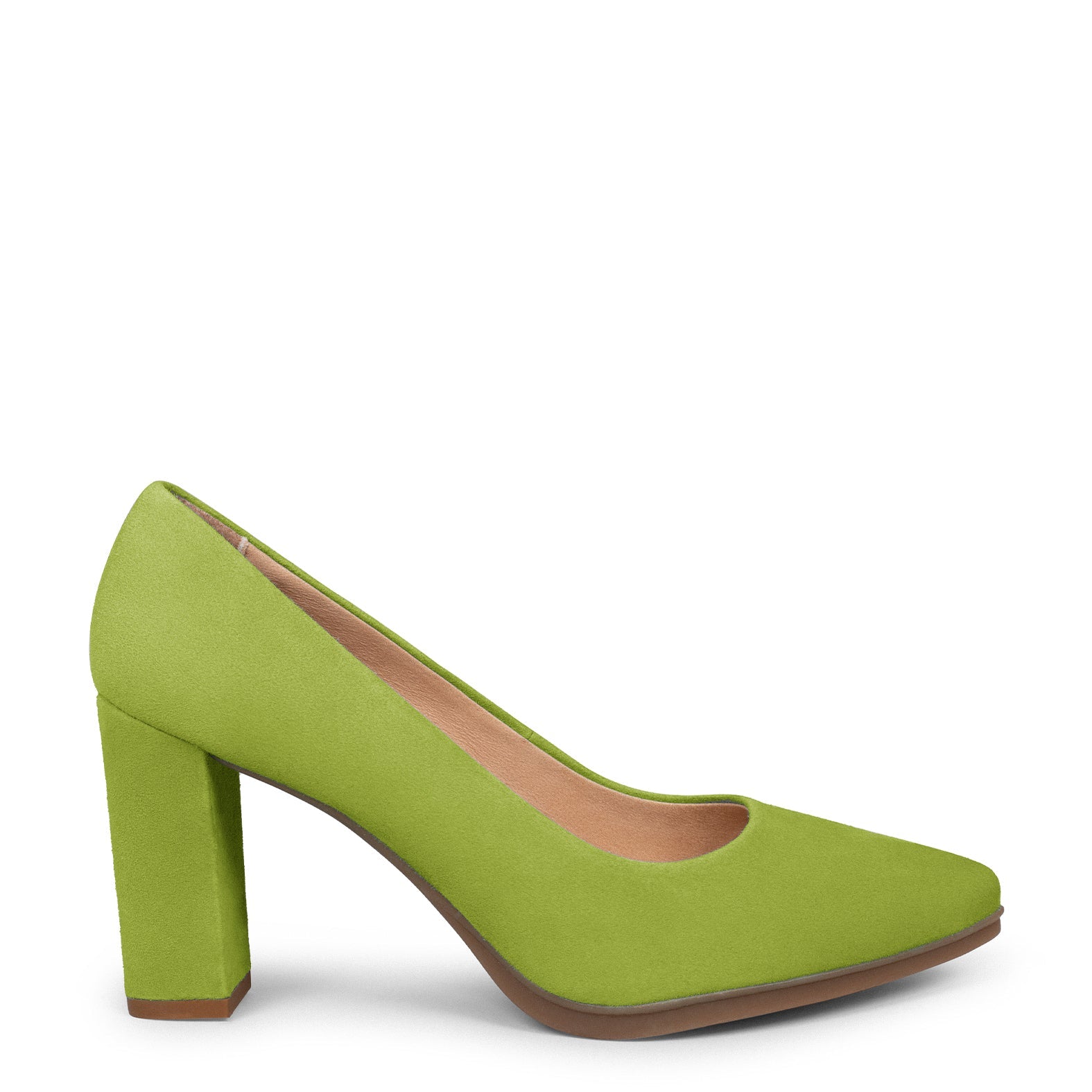URBAN - Zapatos de tacón alto de ante VERDE PISTACHO