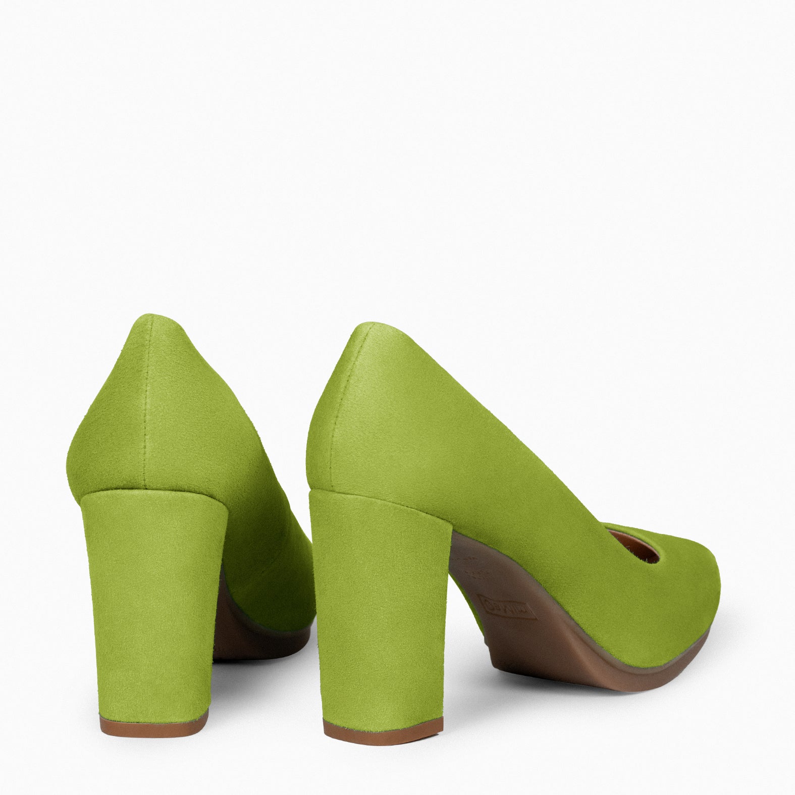 URBAN - Zapatos de tacón alto de ante VERDE PISTACHO