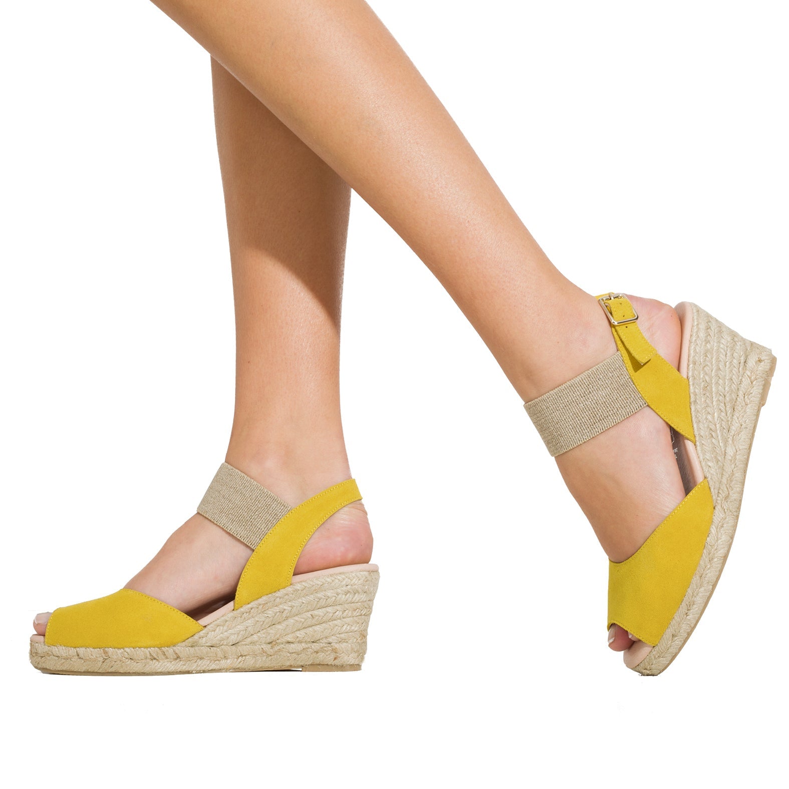 CALA – Cuña de esparto peeptoe AMARILLA
