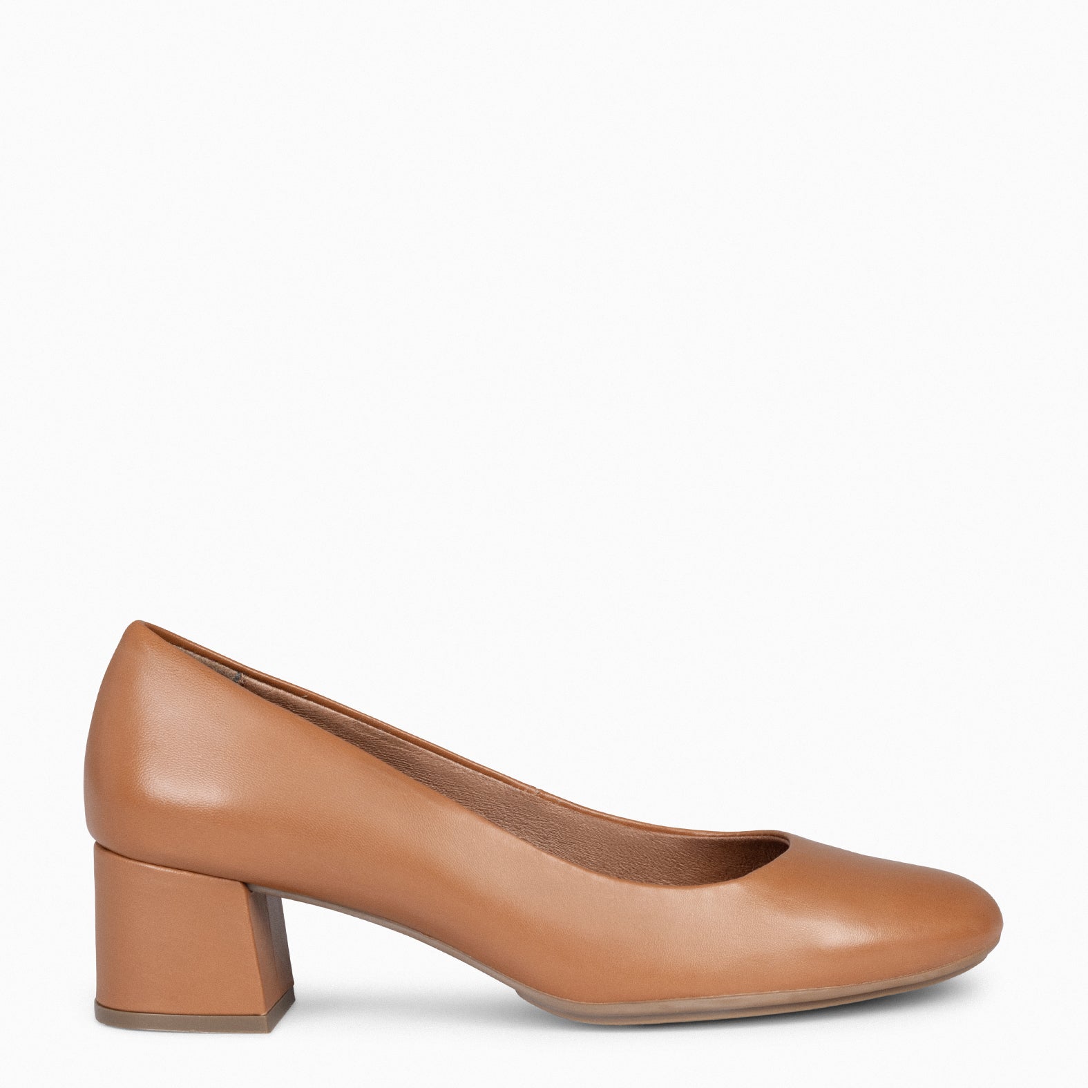 URBAN REDONDO SALON - Zapatos de tacón bajo de napa CAMEL