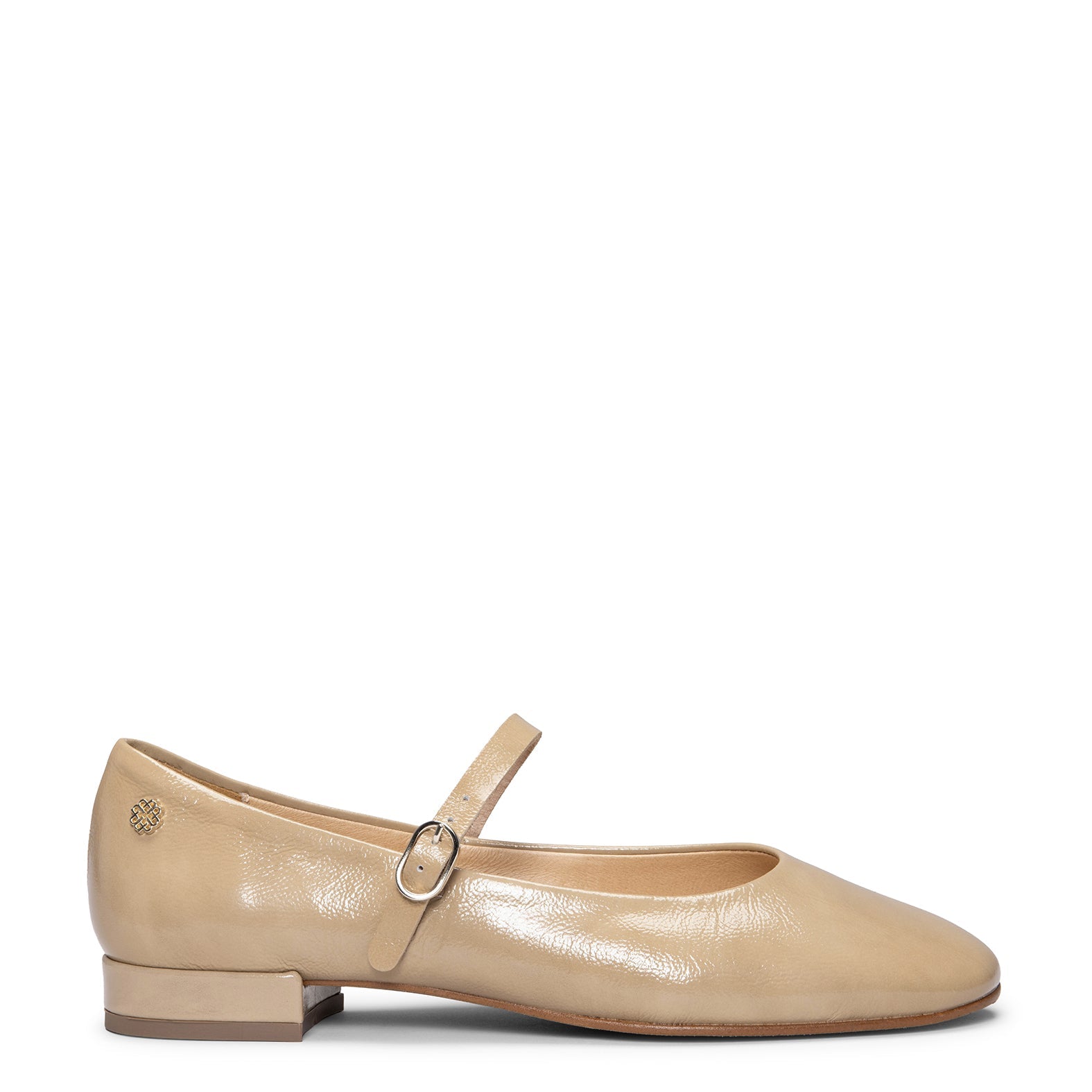 ZOE - Mercedita con tira en piel de charol BEIGE