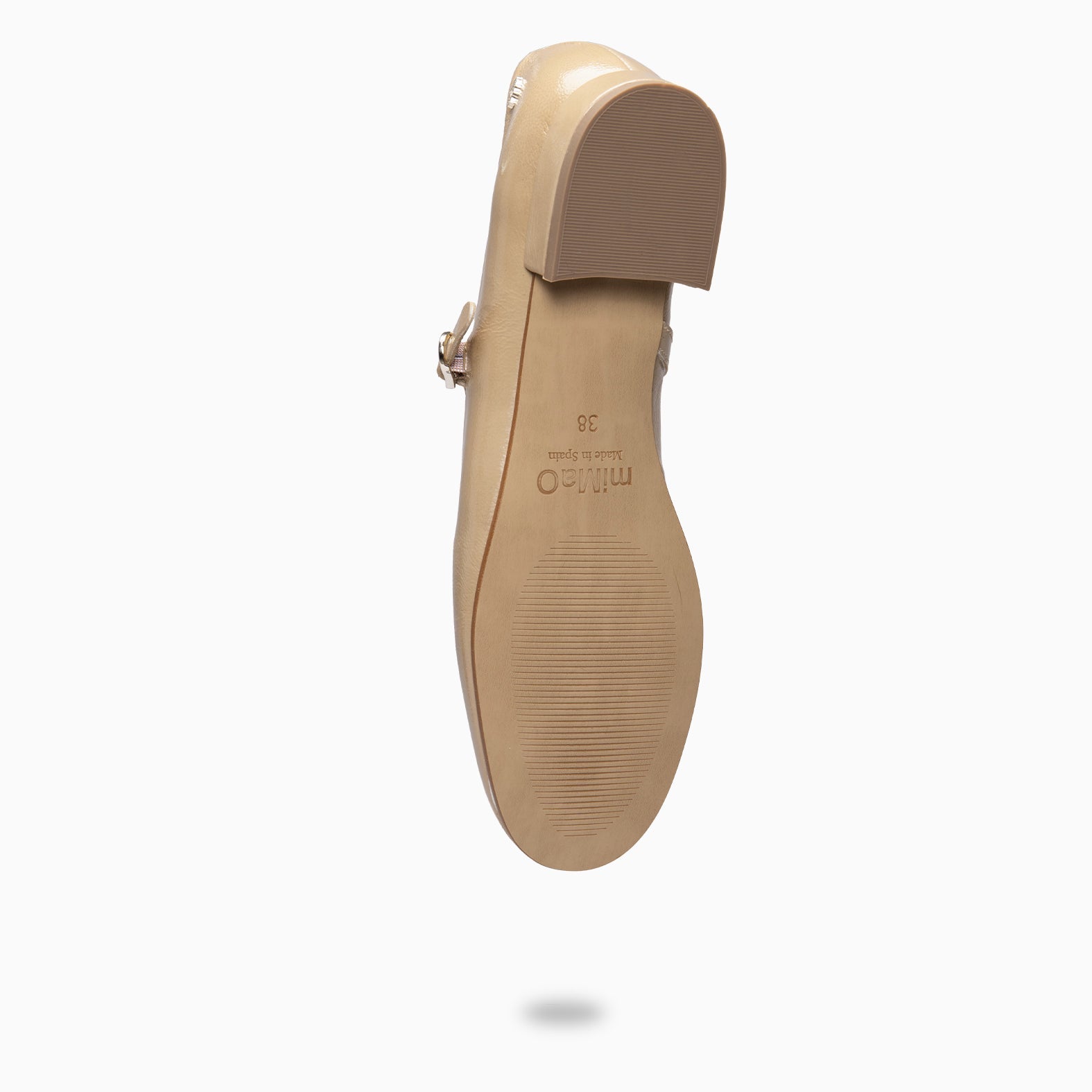 ZOE - Mercedita con tira en piel de charol BEIGE