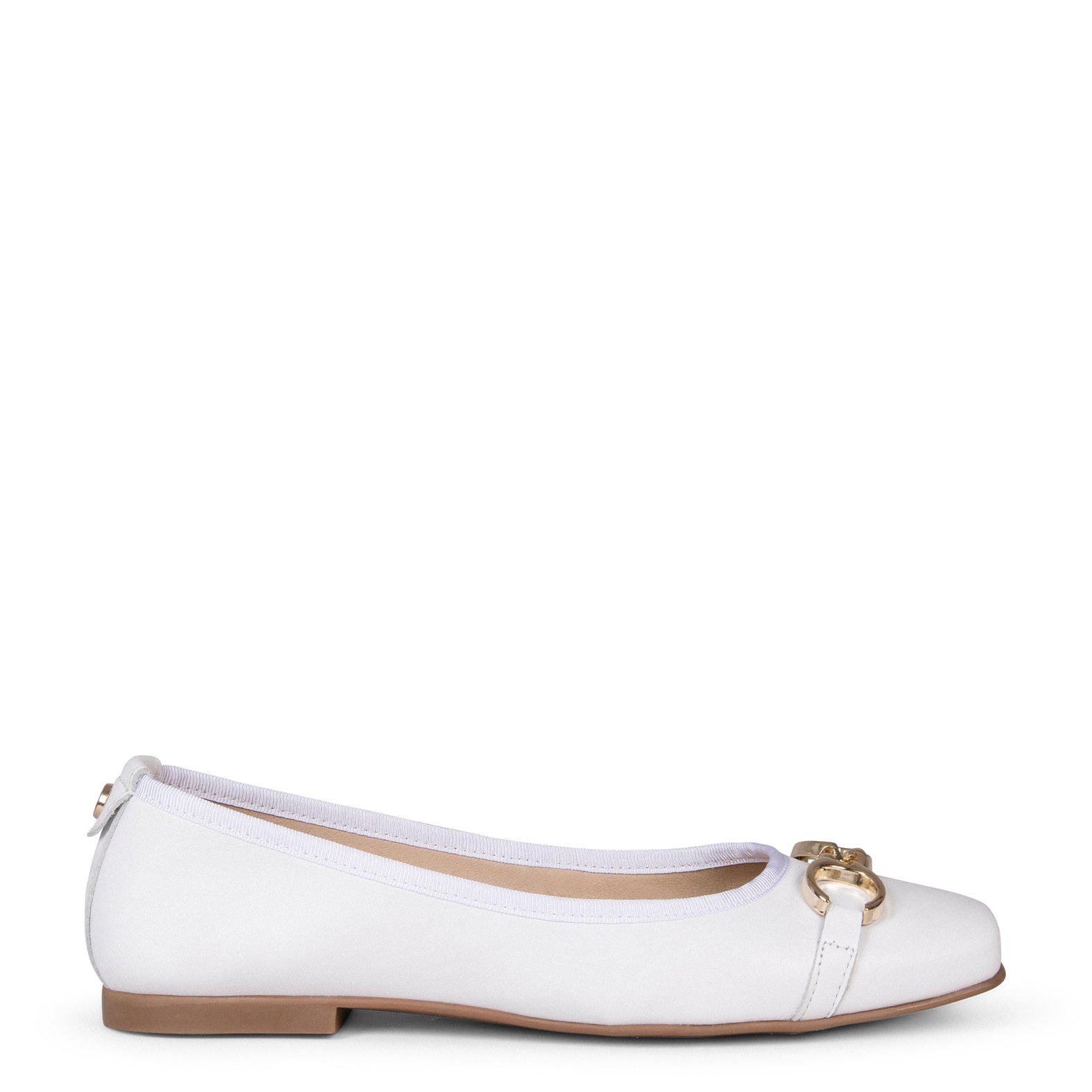 SIMBI - Manoletina con estribo BLANCO