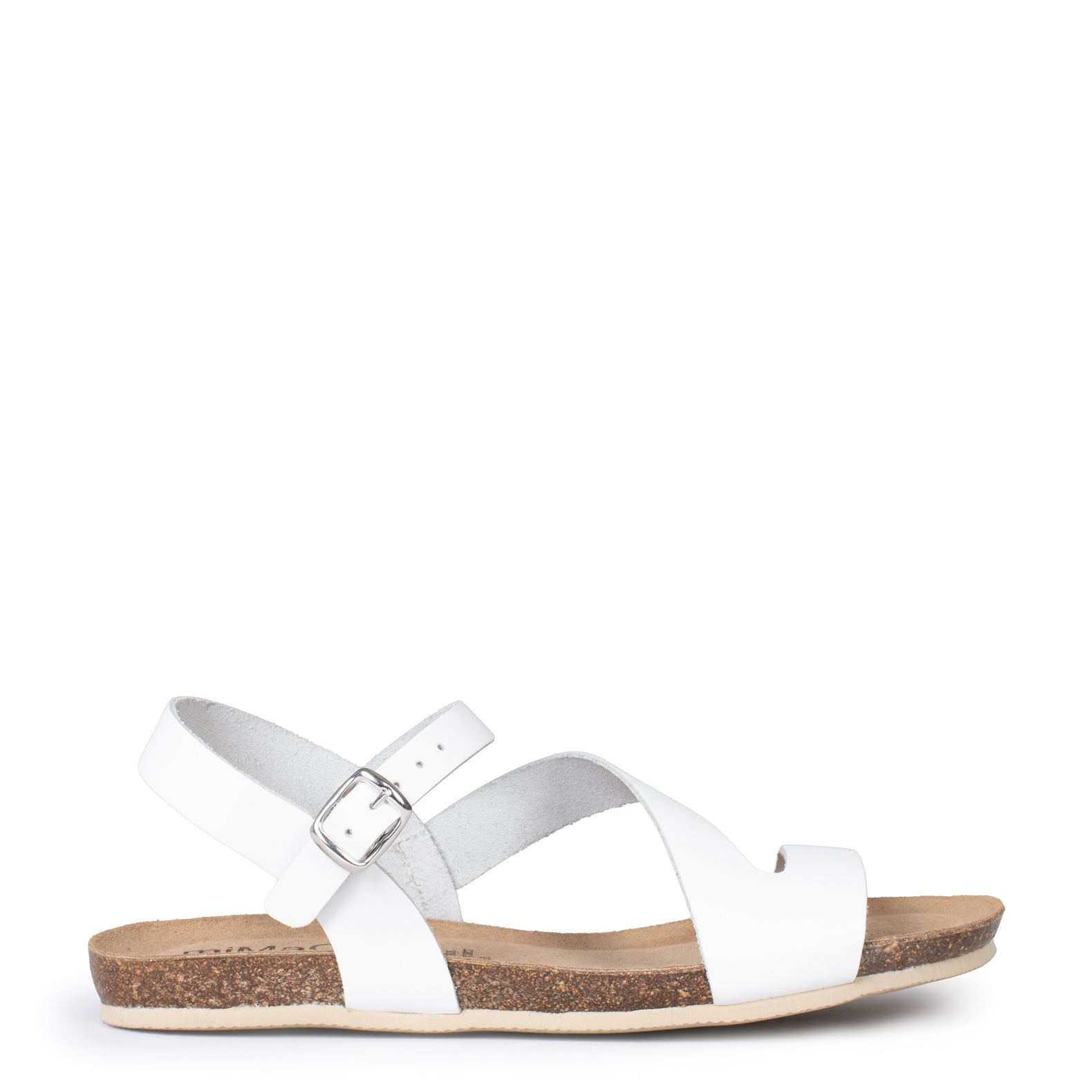 LIS – Sandalias BIO de piel de Vaquetilla BLANCO