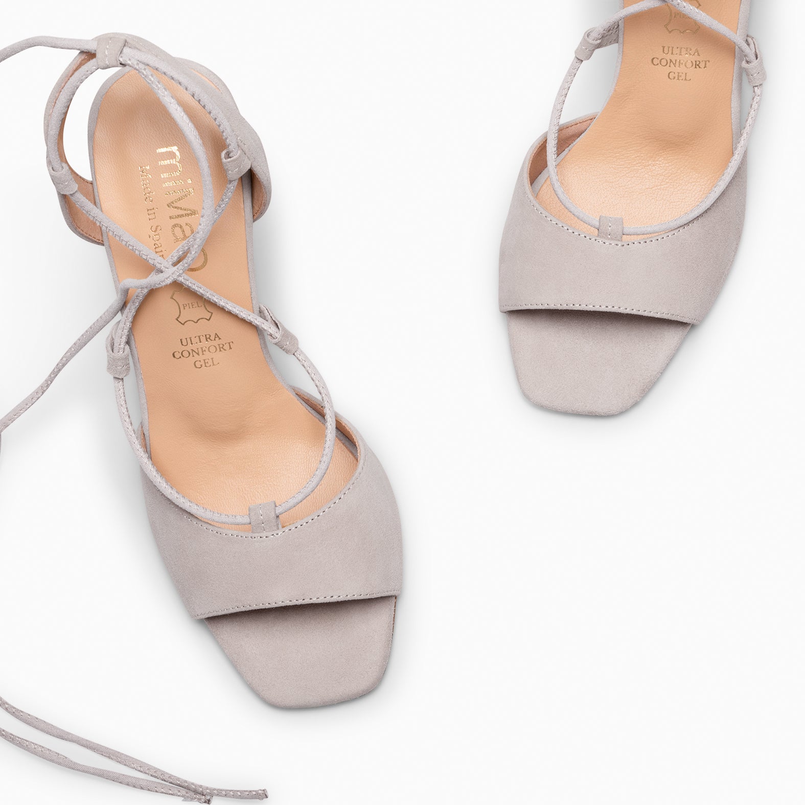 MÓNICA - SANDALIAS ELEGANTES DE TACÓN GRISPERLA