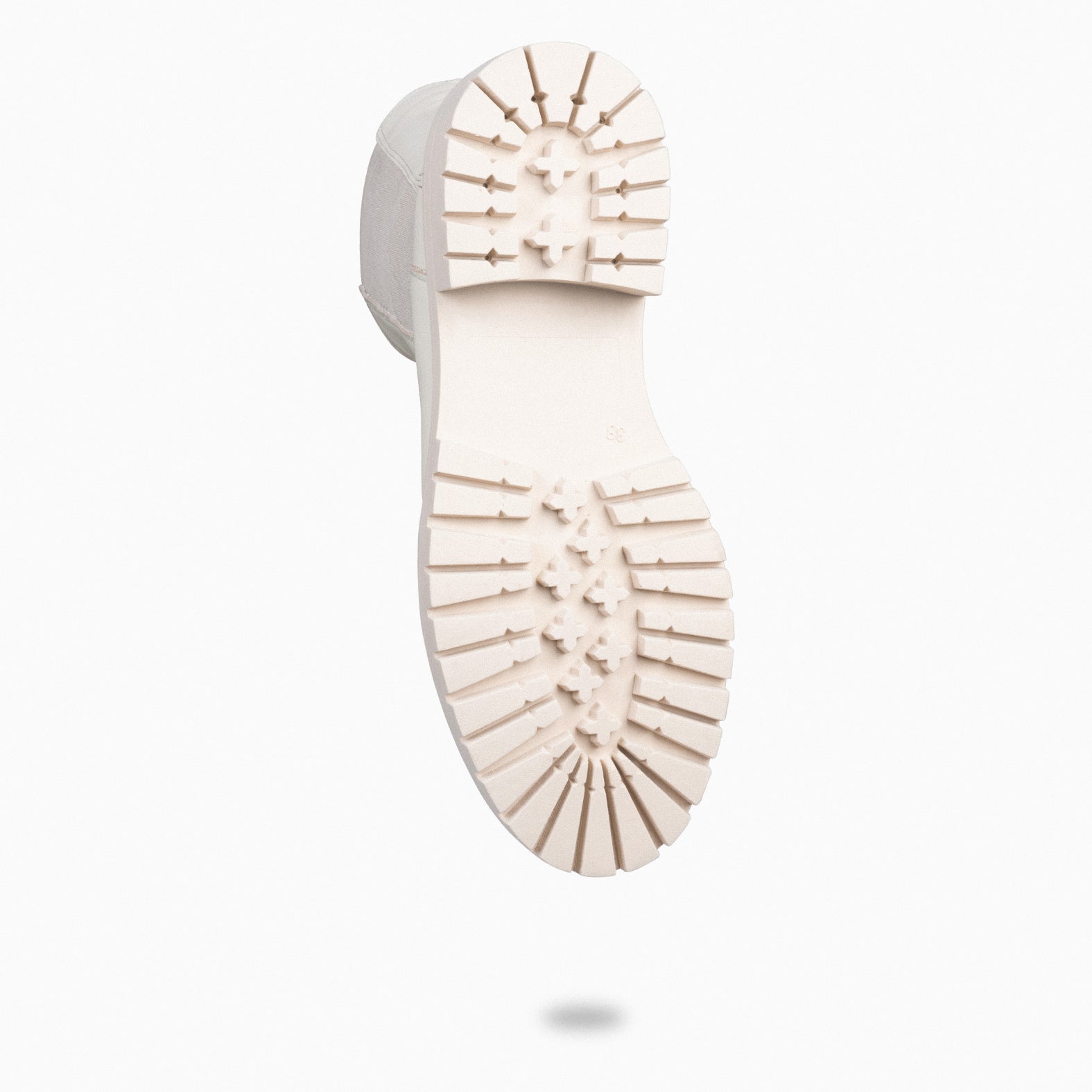 STAMFORD - Botines Chelsea CREMA con Plataforma Track