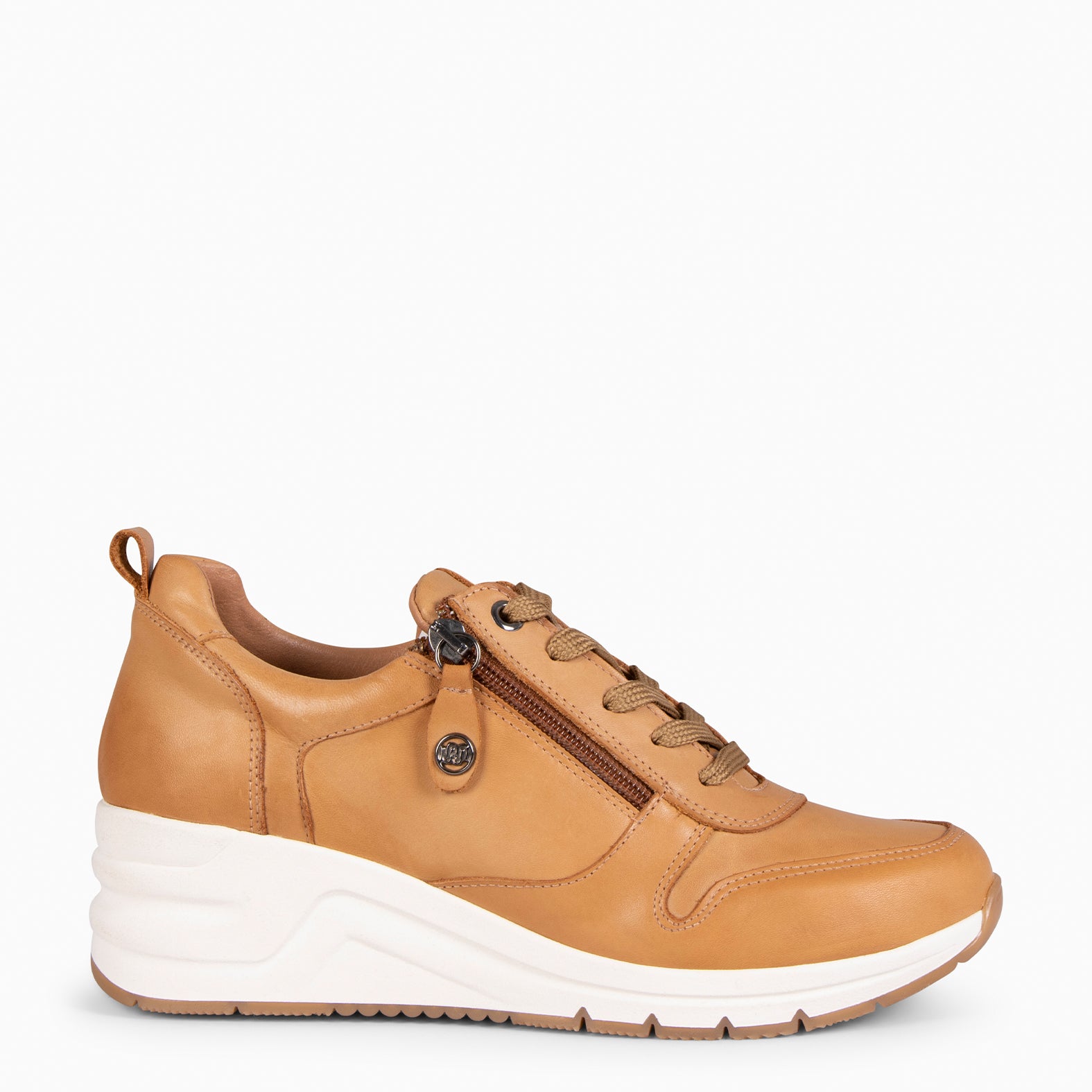 NIMES – Zapatillas deportivas con adorno cremallera CAMEL