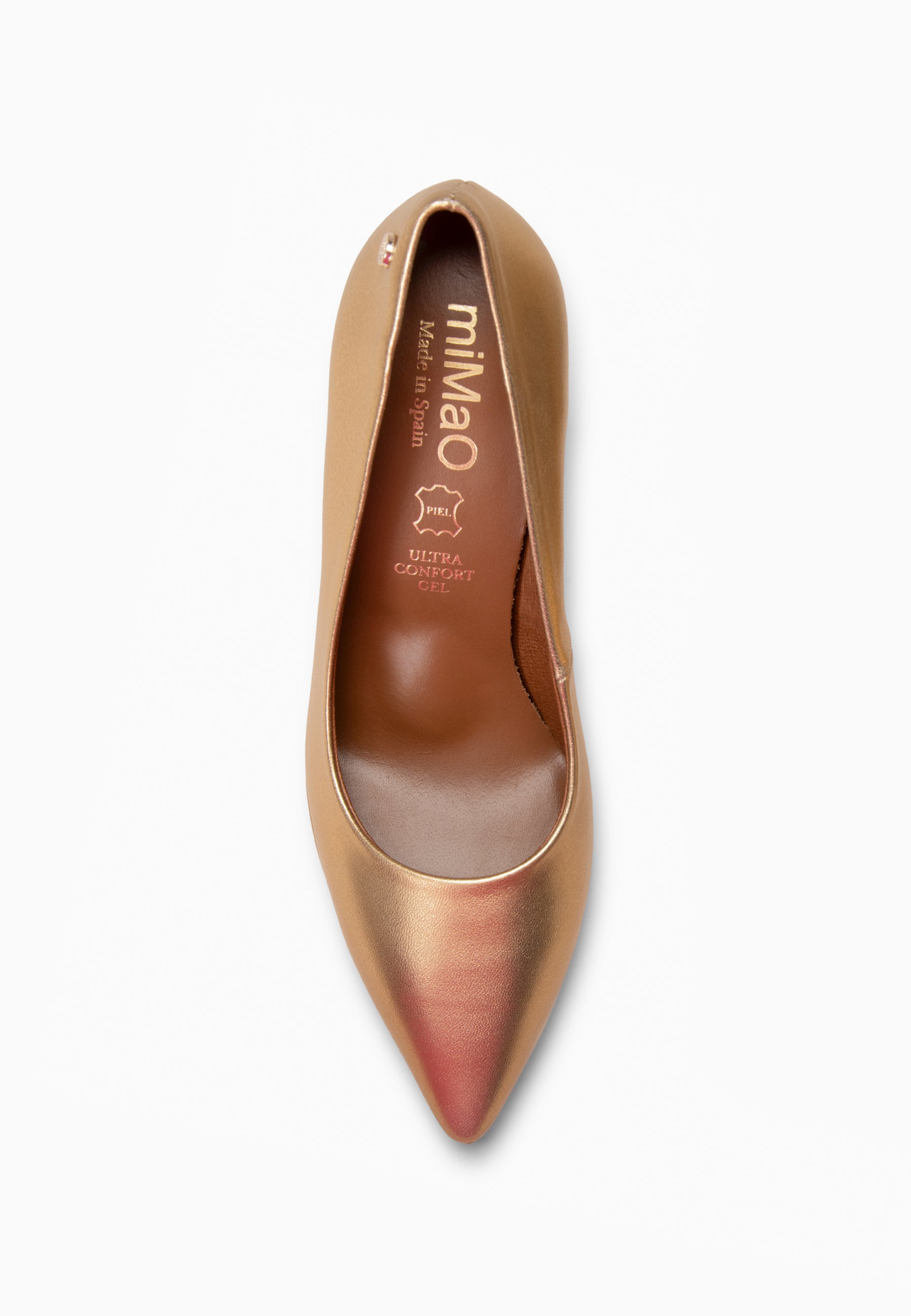 LAUREN – Zapato de tacón alto en piel DORADO