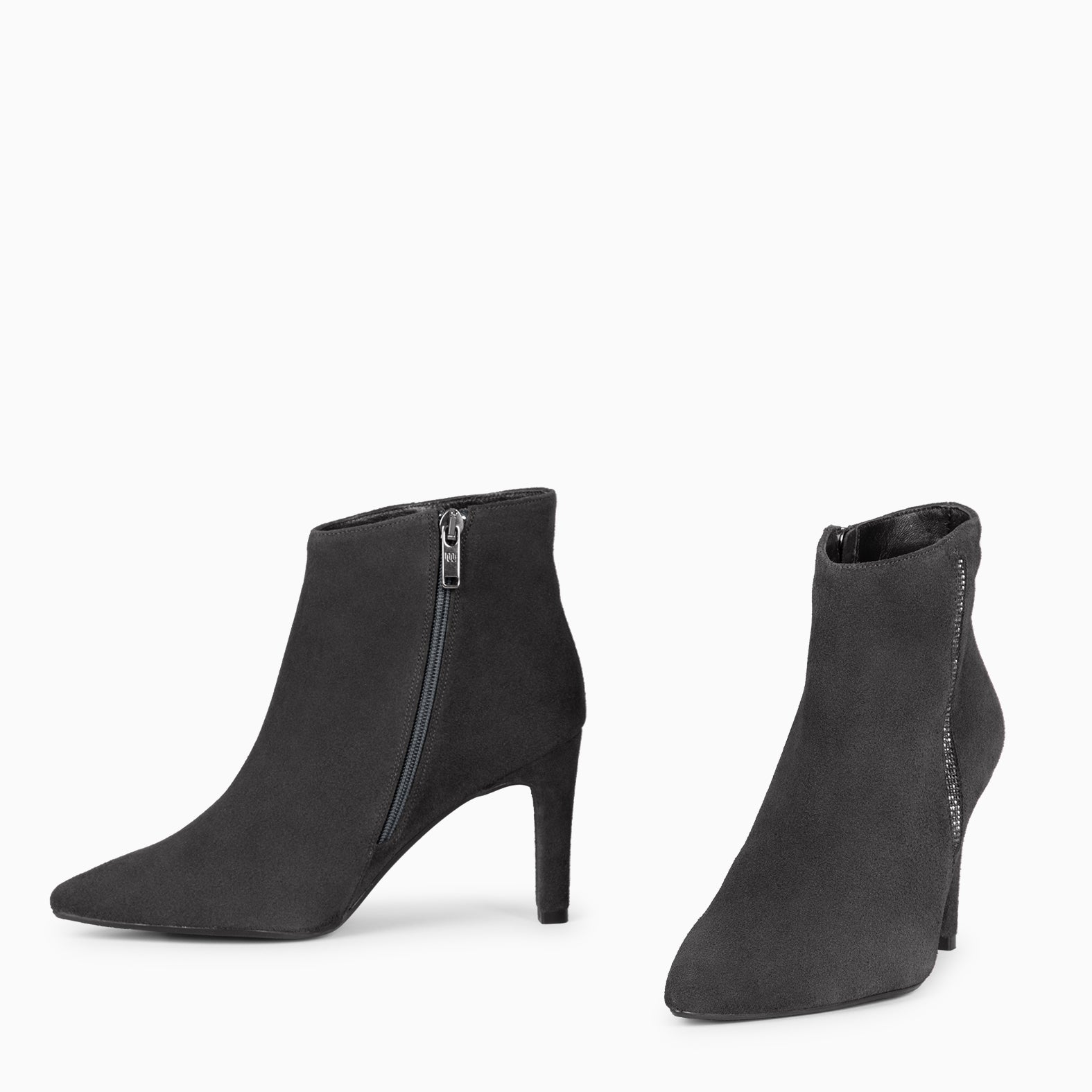 BOTÍN GLAM - Botines de tacón fino GRIS