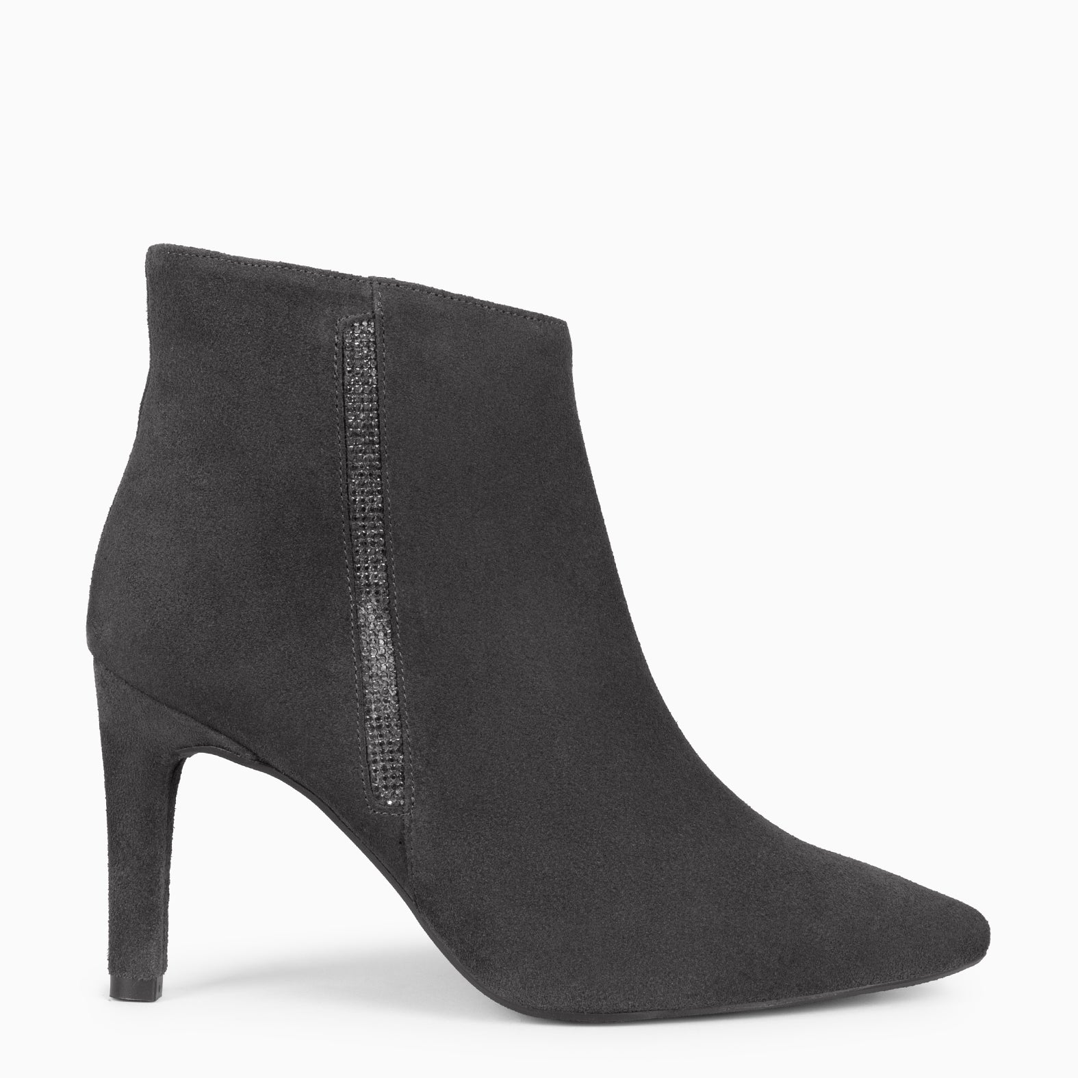 BOTÍN GLAM - Botines de tacón fino GRIS