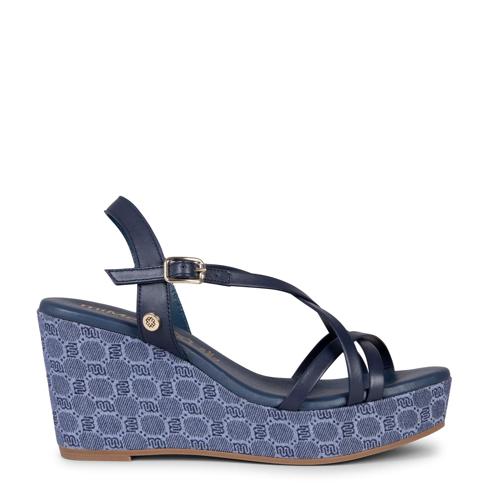 VALENTINA - Sandalias cuña MARINO