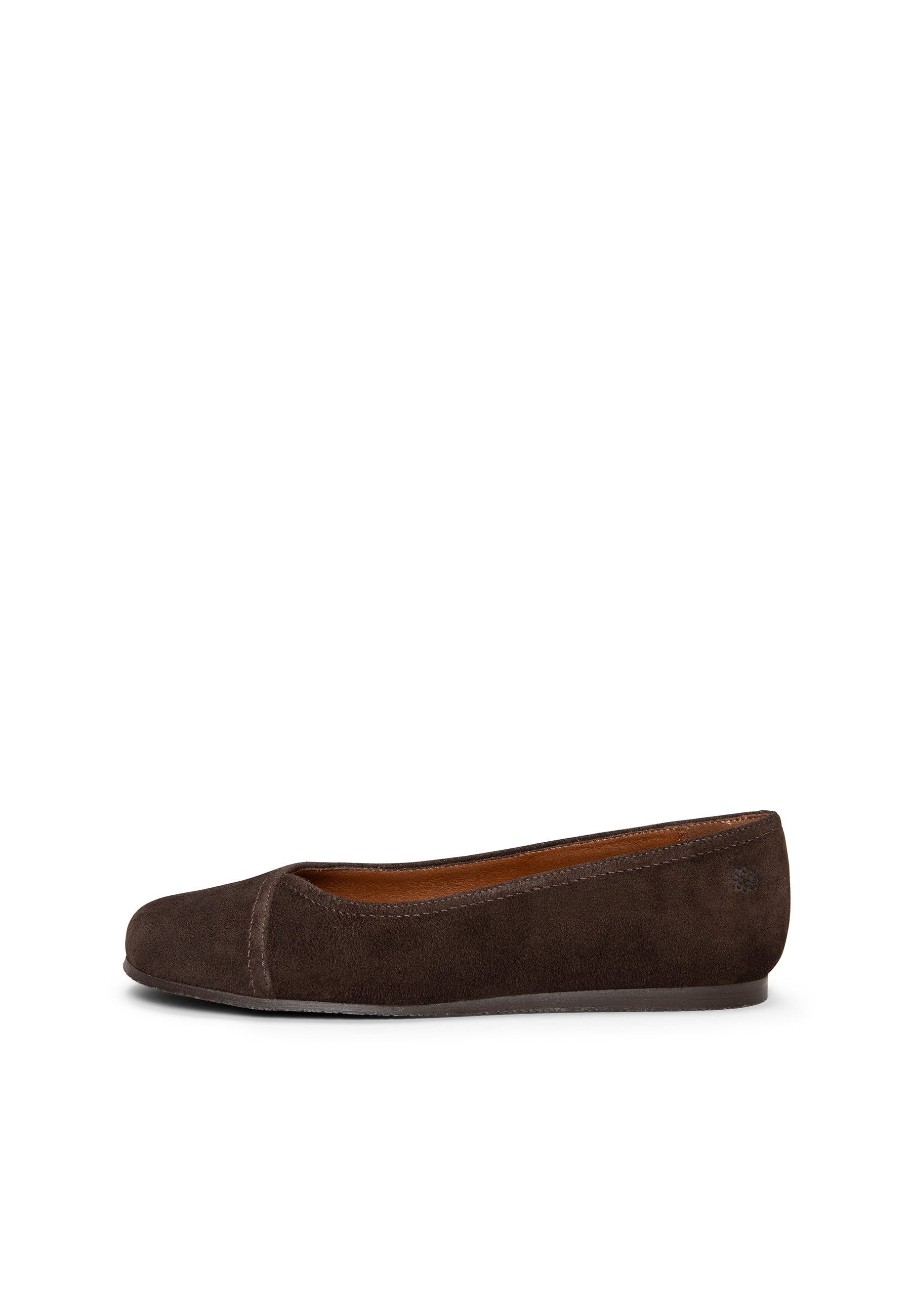 PLUMA - Bailarina baresoft de serraje en MARRON