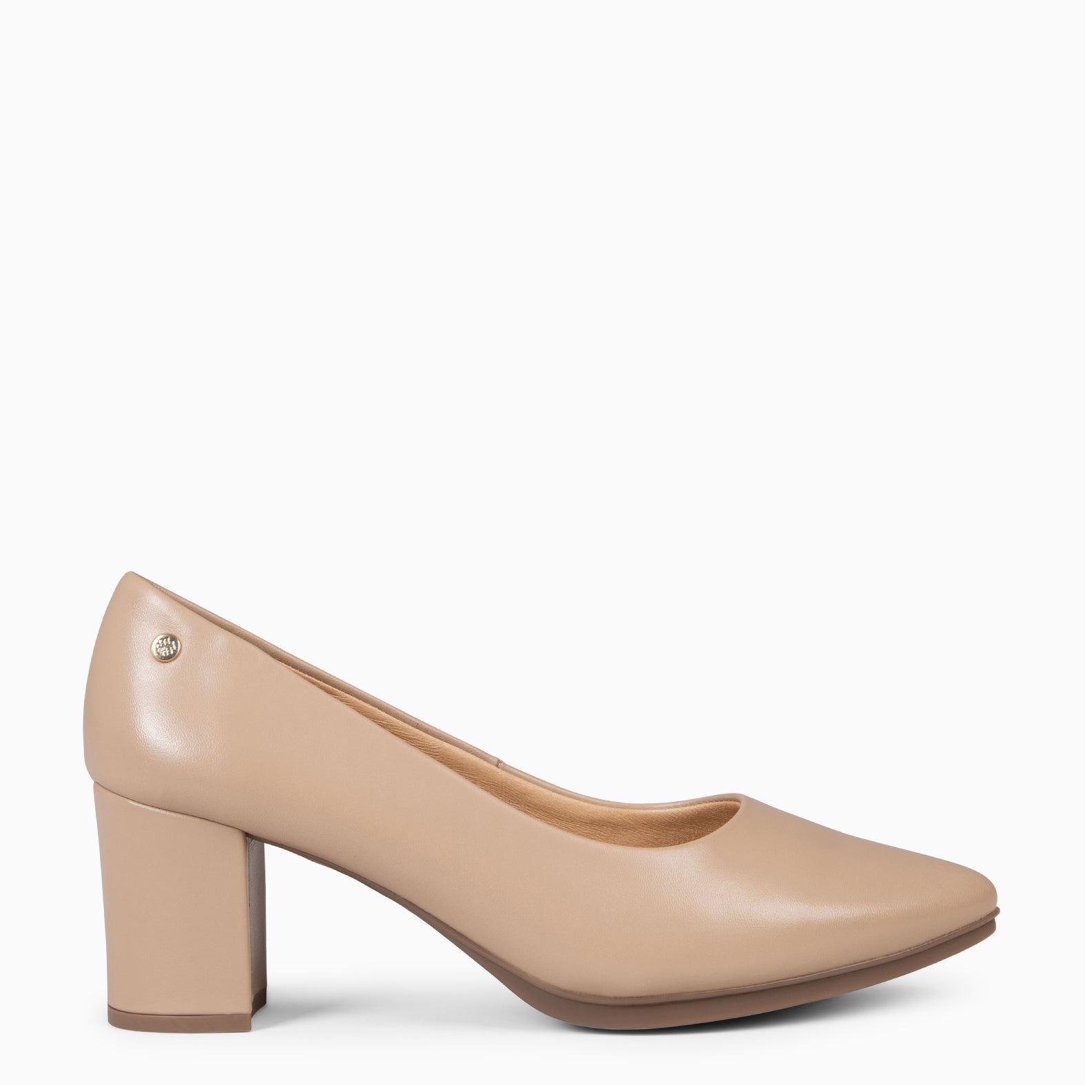 URBAN S SALÓN - Zapatos de tacón medio de napa TIERRA