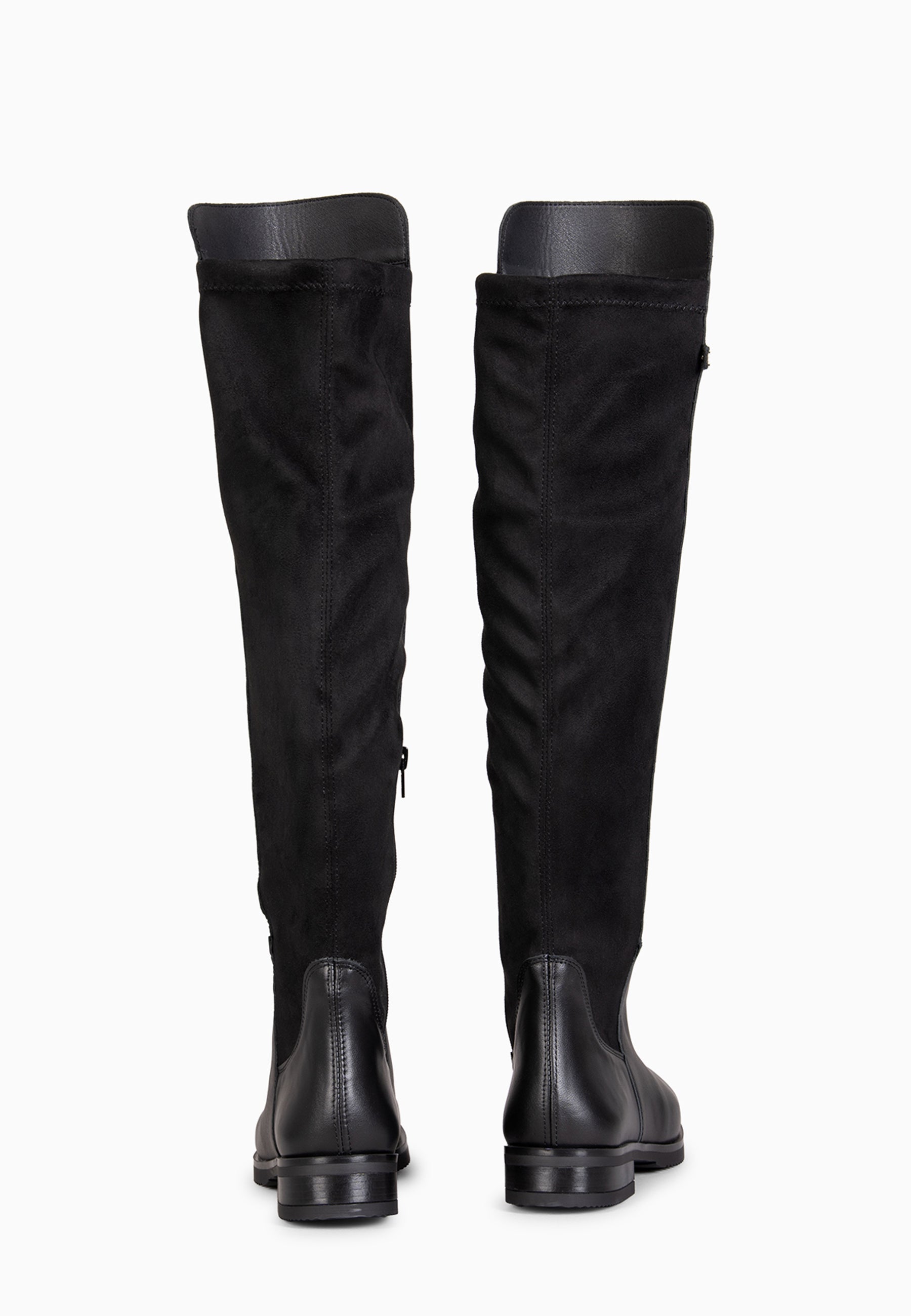 LIA - Bota alta de piel NEGRO