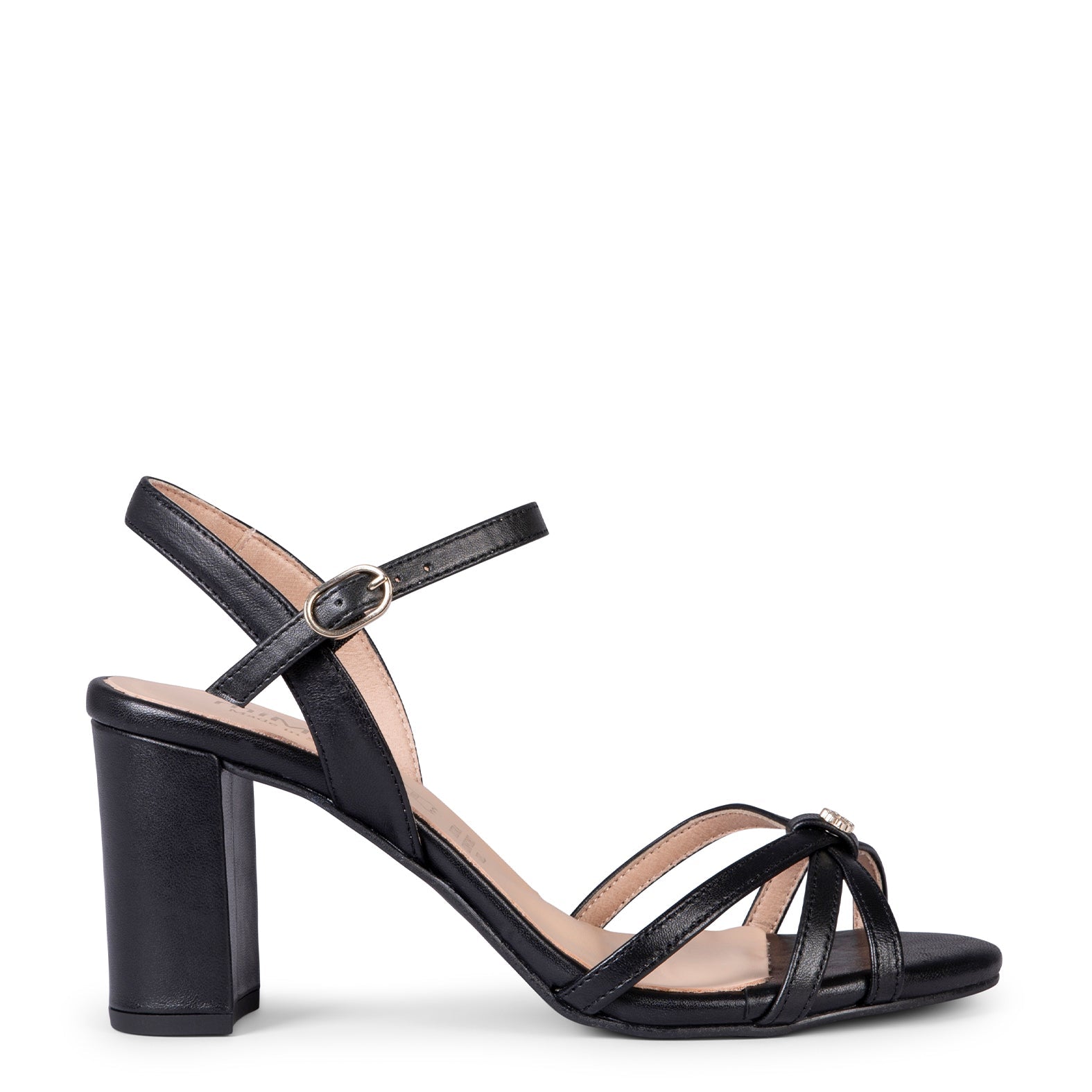 SONIA - SANDALIAS ELEGANTES DE TACÓN ALTO NEGRO