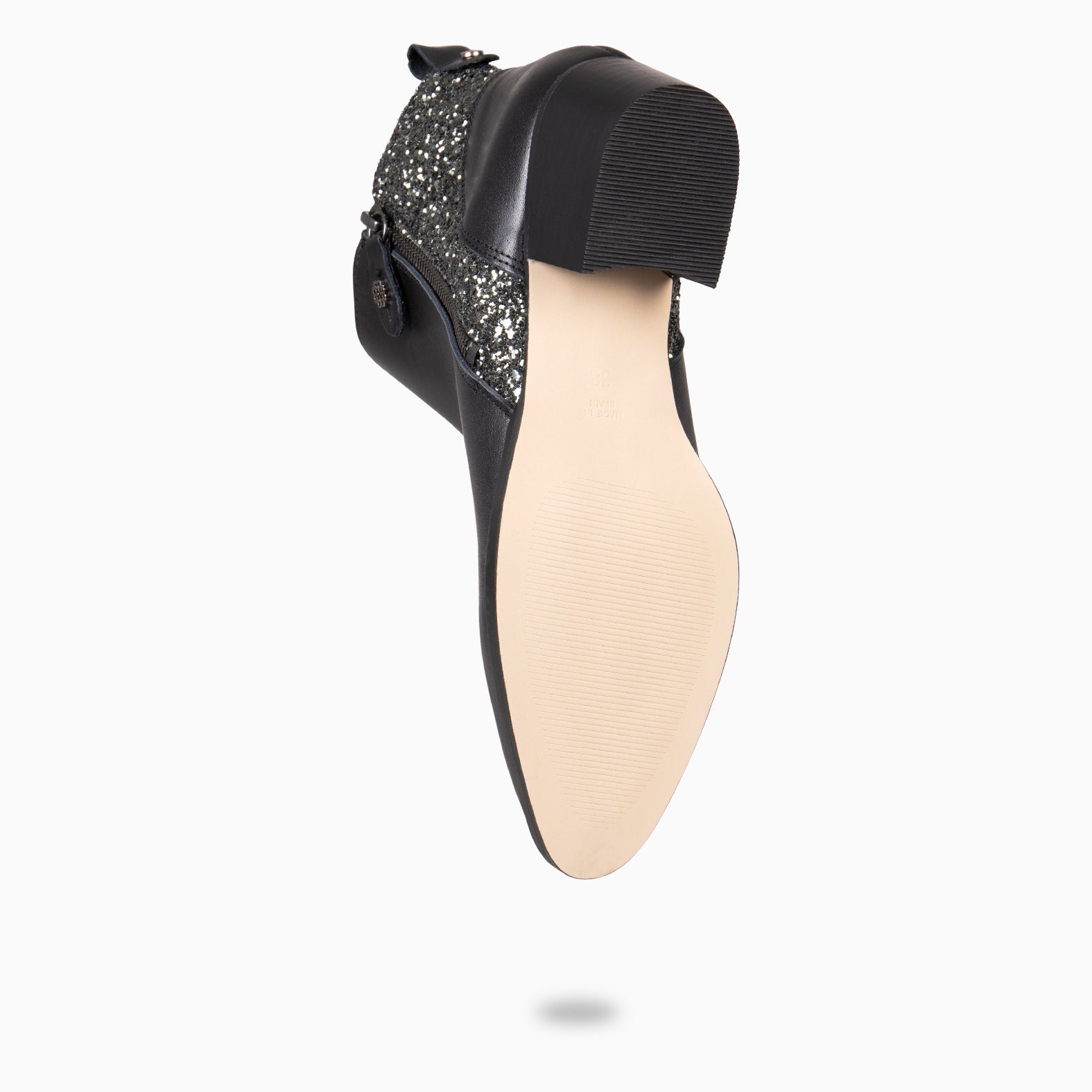 REBECA - Botines de tacón NEGRO GLITTER