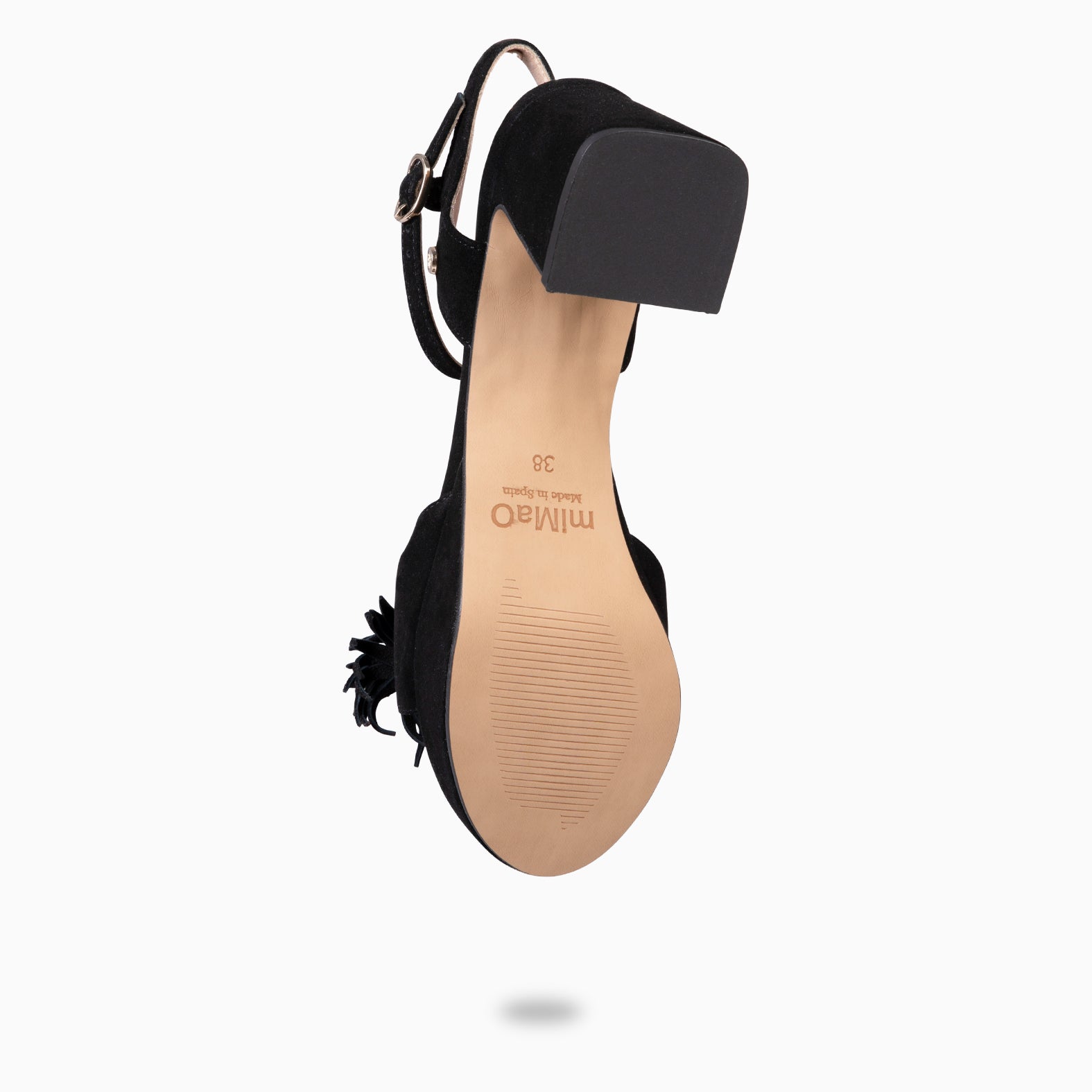 POMPÓN - Sandalias de tacón de vestir NEGRO