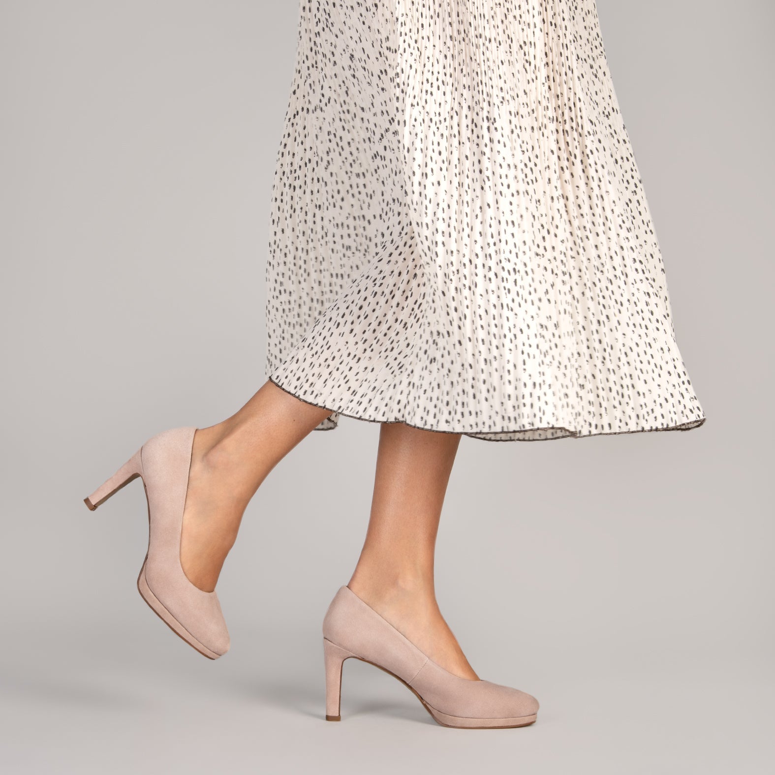 PLATAFORMA - Zapatos de tacón alto y plataforma NUDE