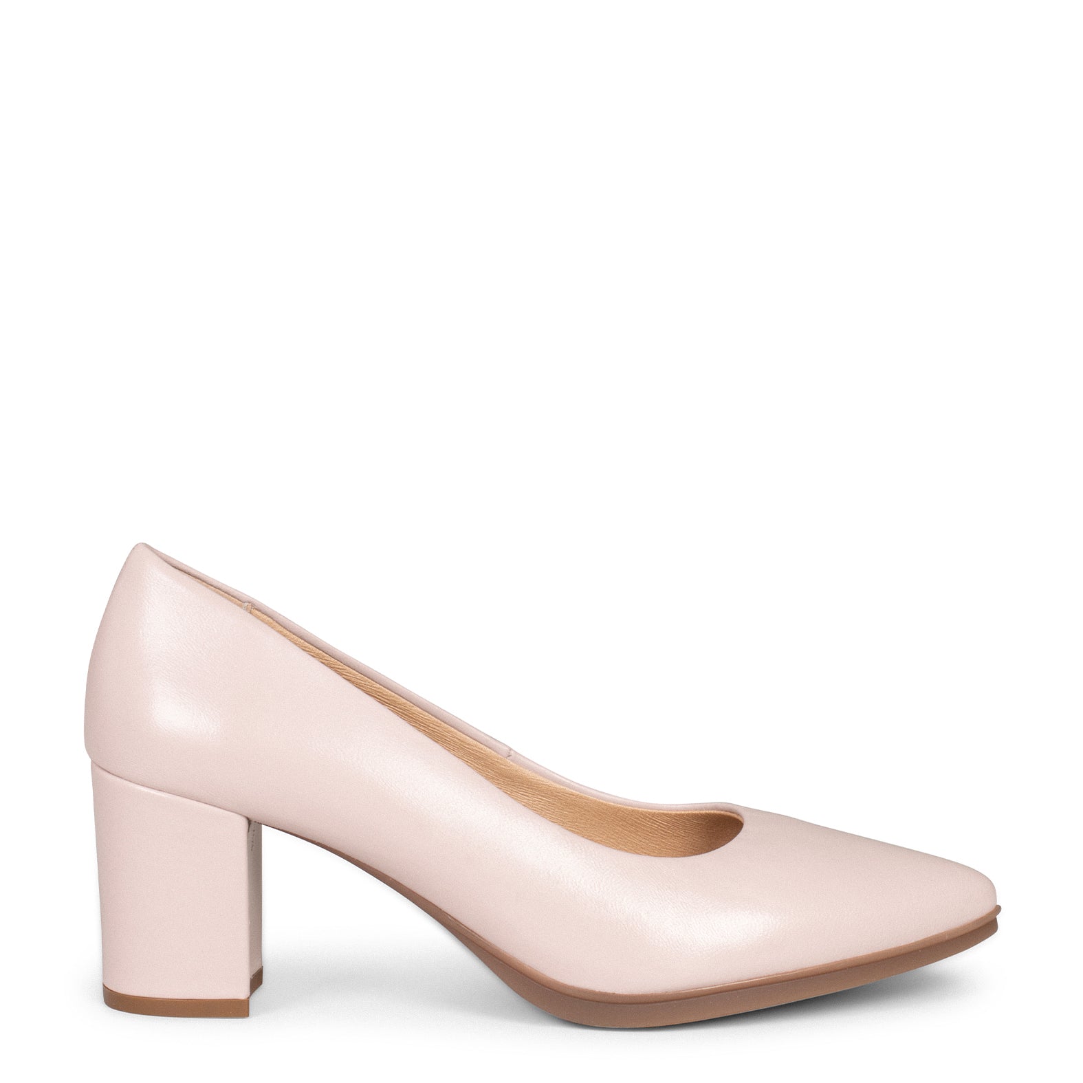 URBAN S SALON - Zapatos de tacón medio de napa NUDE