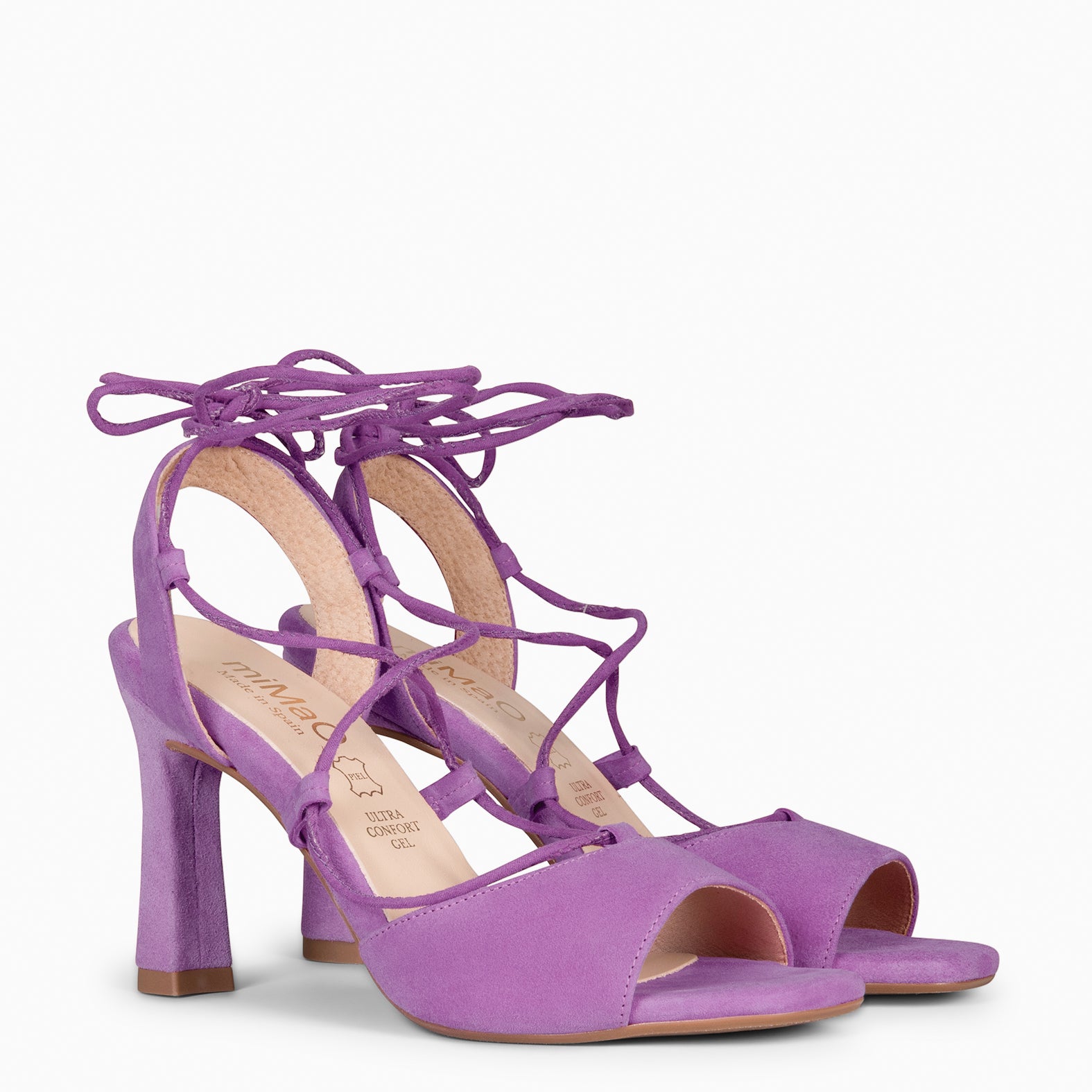MÓNICA - SANDALIAS ELEGANTES DE TACÓN MALVA