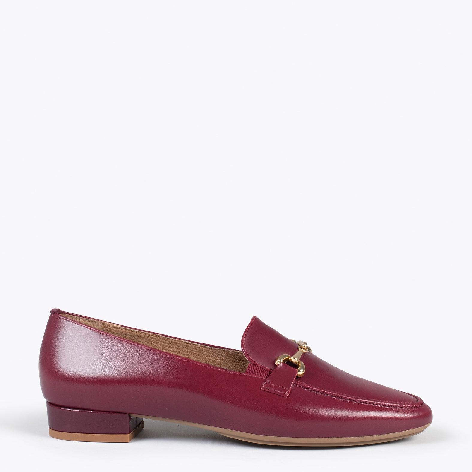 STYLE - Mocasines con detalle metalizado BURDEOS