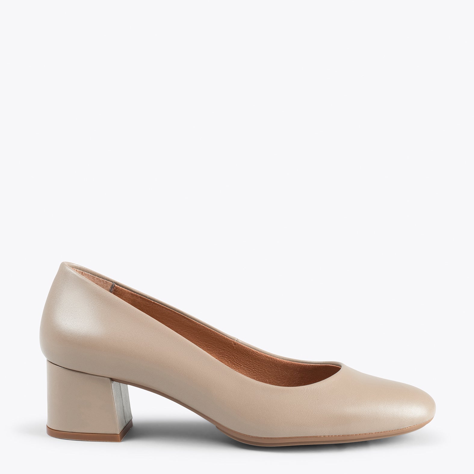 URBAN REDONDO SALON - Zapatos de tacón bajo de napa TAUPE