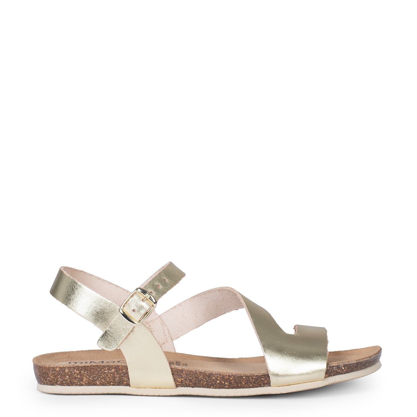 LIS - Sandalias BIO de piel de Vaquetilla PLATINO