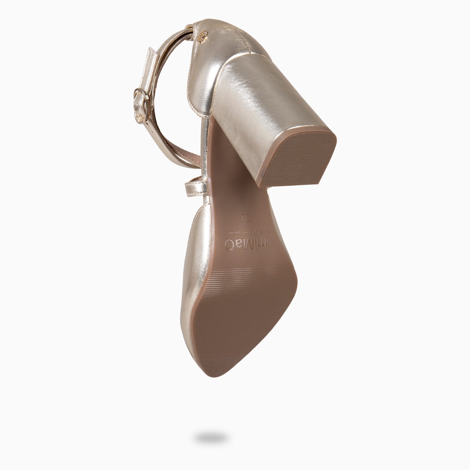 ARIEL - Zapato de tacón ancho PLATINO