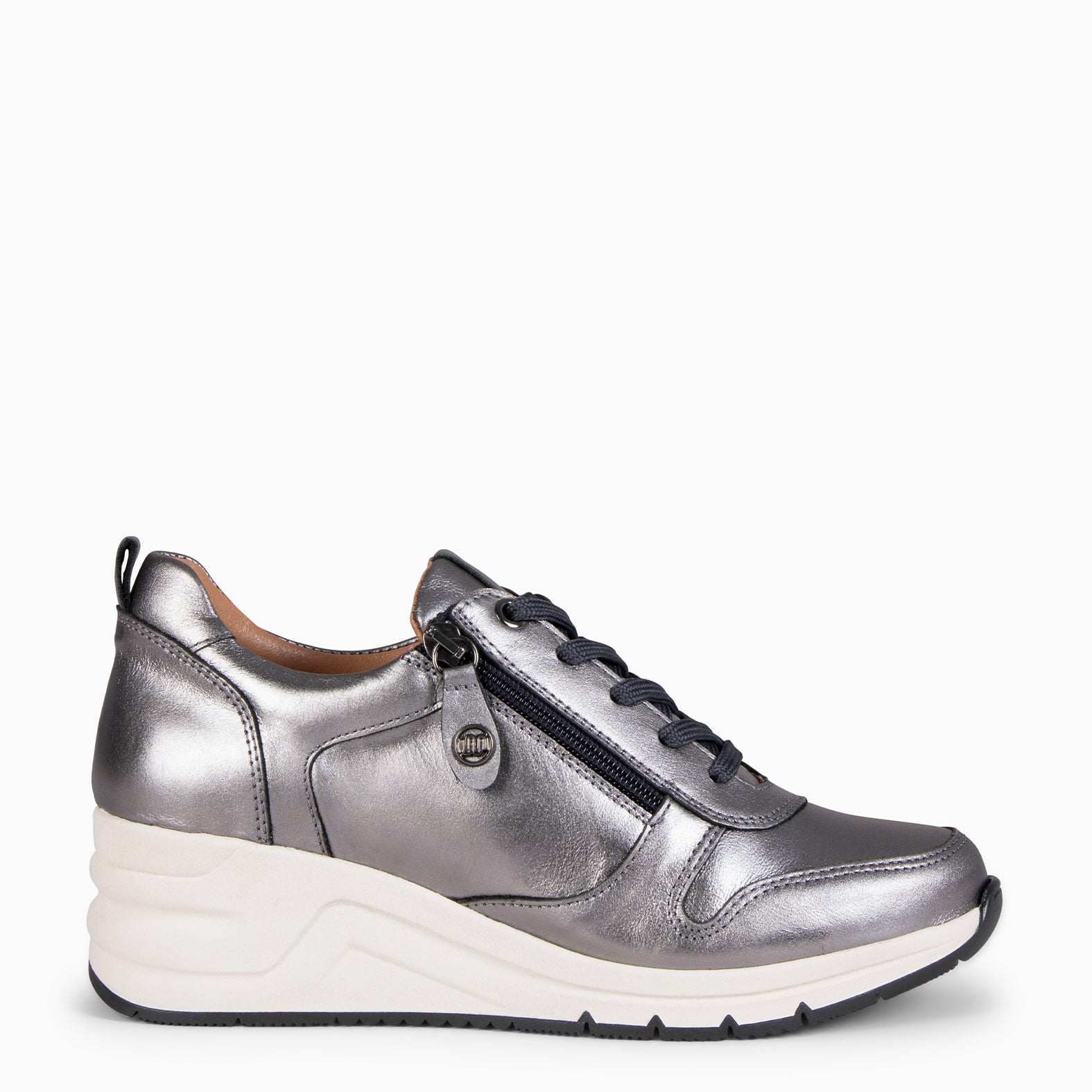 NIMES – Zapatillas deportivas con adorno cremallera PLOMO