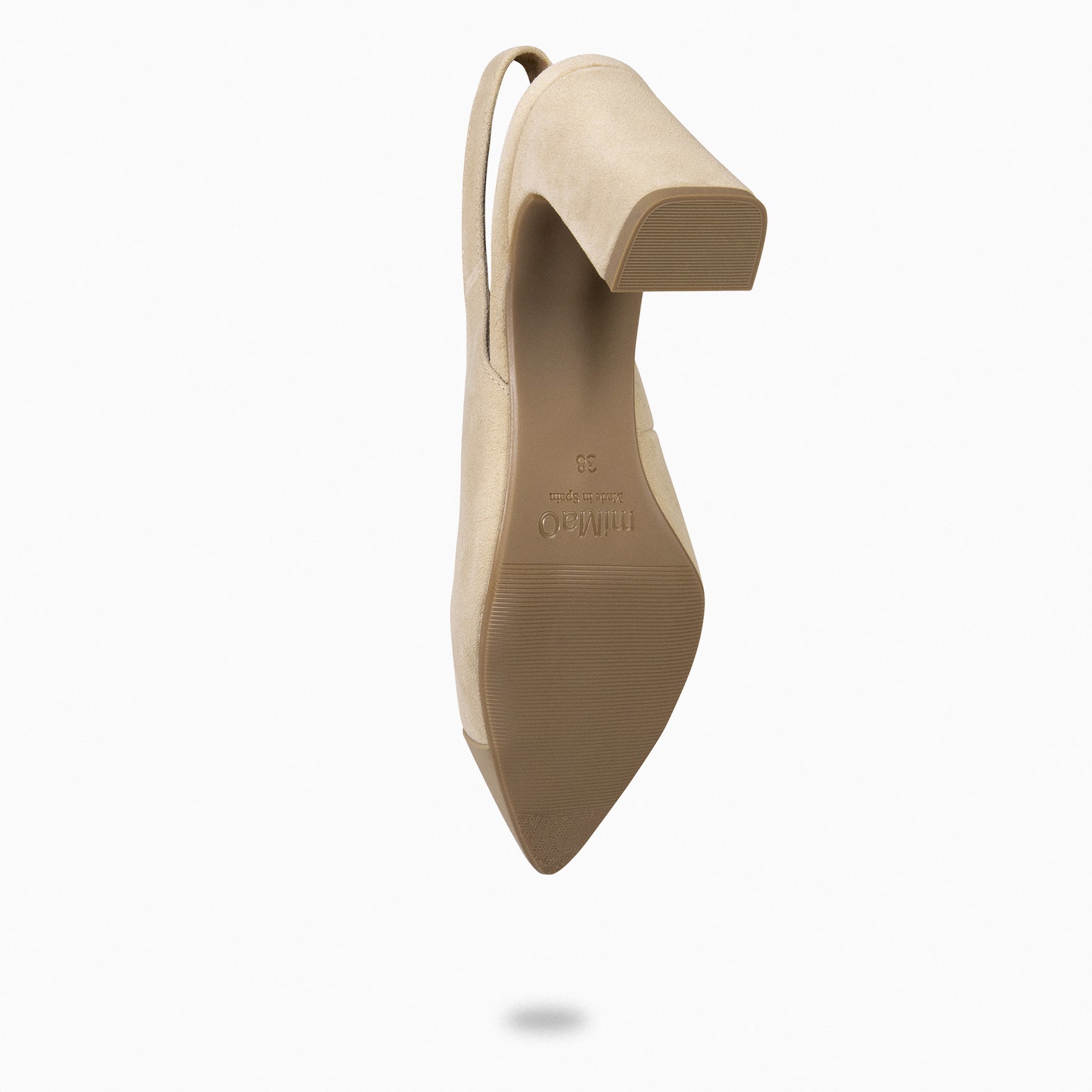 DIANA - Zapato con puntera afilada bicolor BEIGE