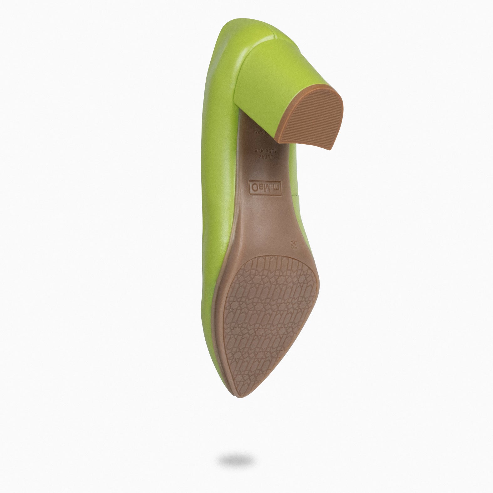 URBAN S SALON - Zapatos de tacón medio de napa VERDE PISTACHO