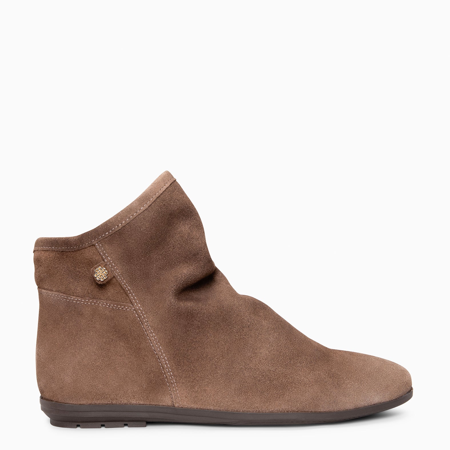 CHESS - Botines de ante con caña fruncida TAUPE