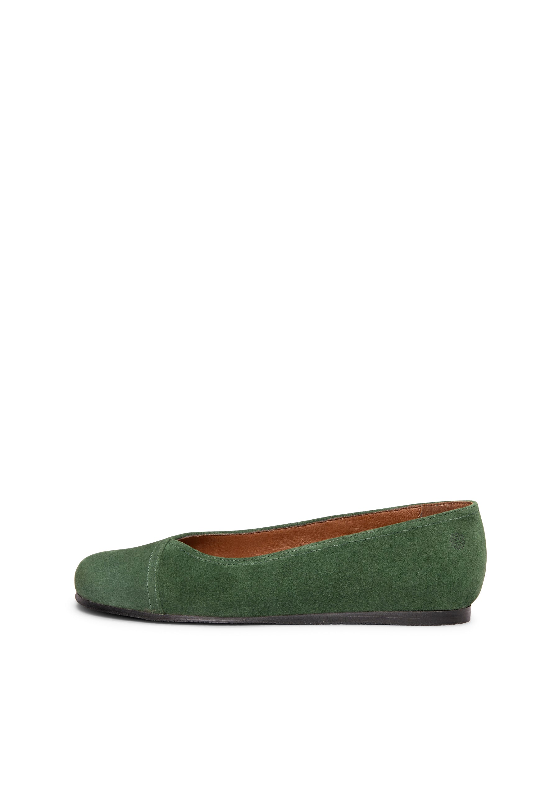 PLUMA - Bailarina baresoft de serraje en VERDE