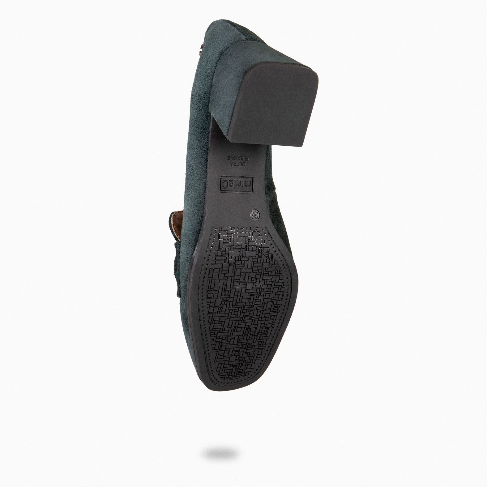 CAMILA – Mocasines de tacón ancho VERDEBOSQUE