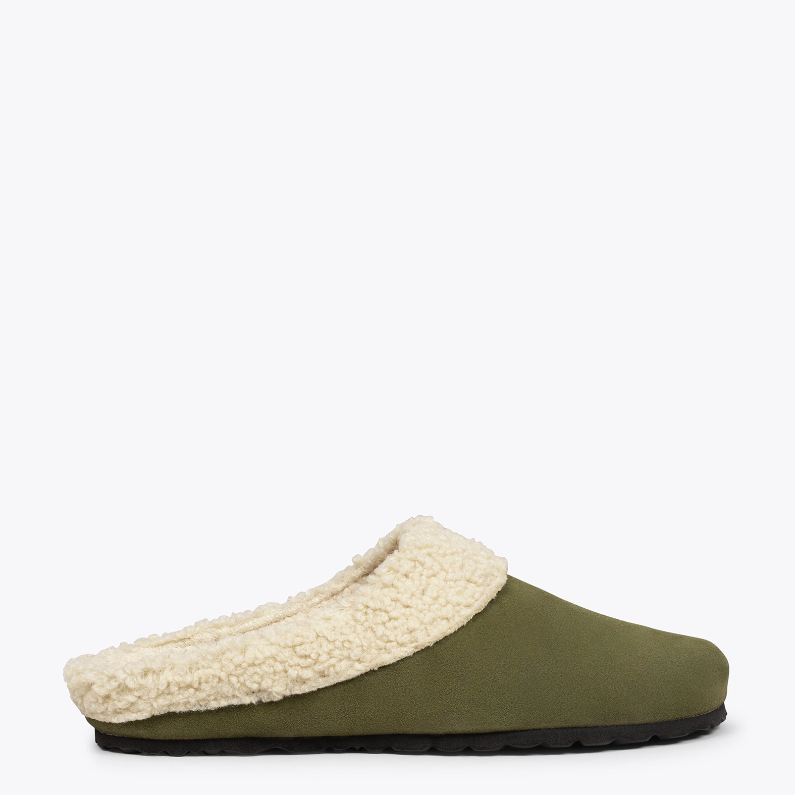 DREAM HOME Zapatillas con borreguito para hombre VERDES