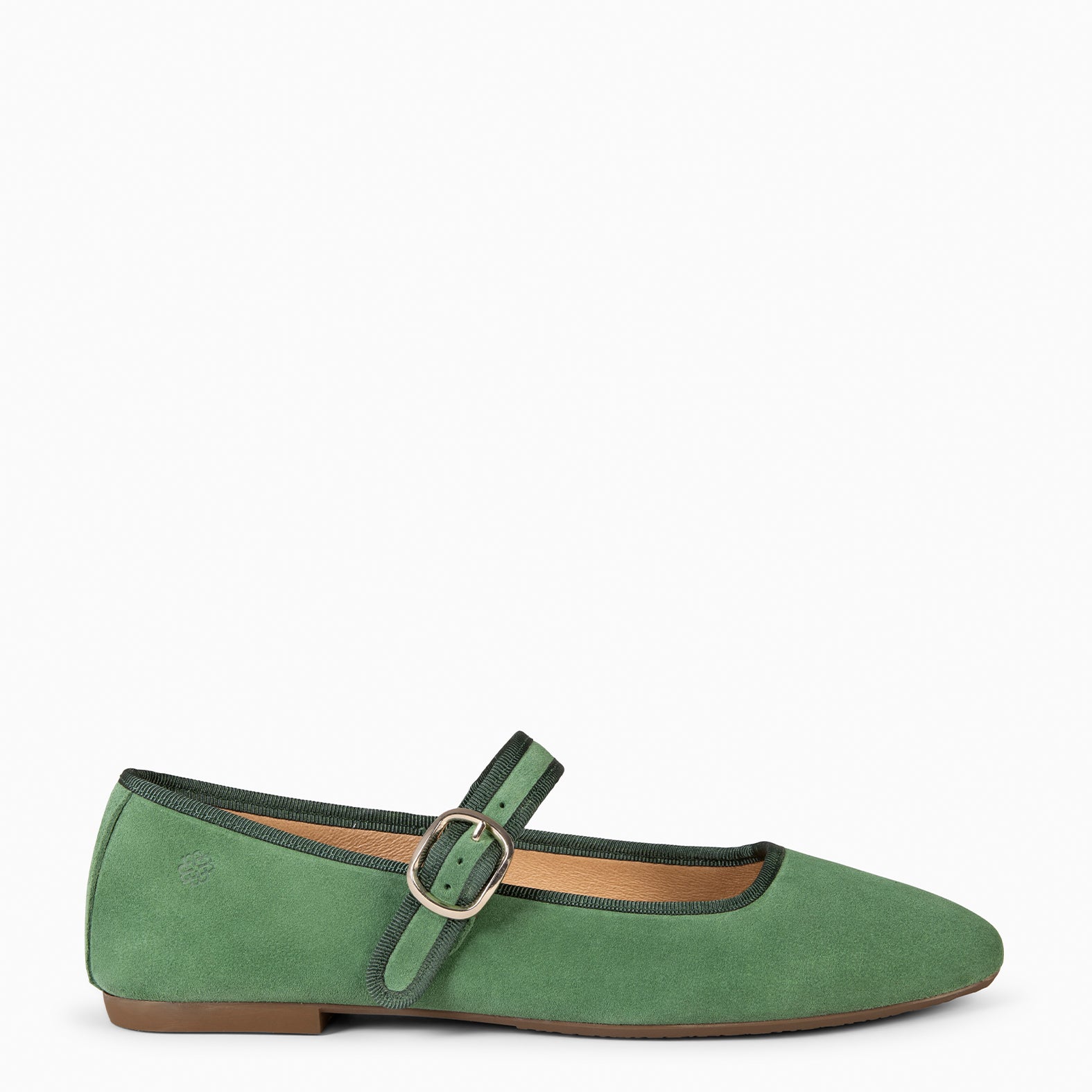 CLARA - Mercedita con puntera cuadrada VERDE