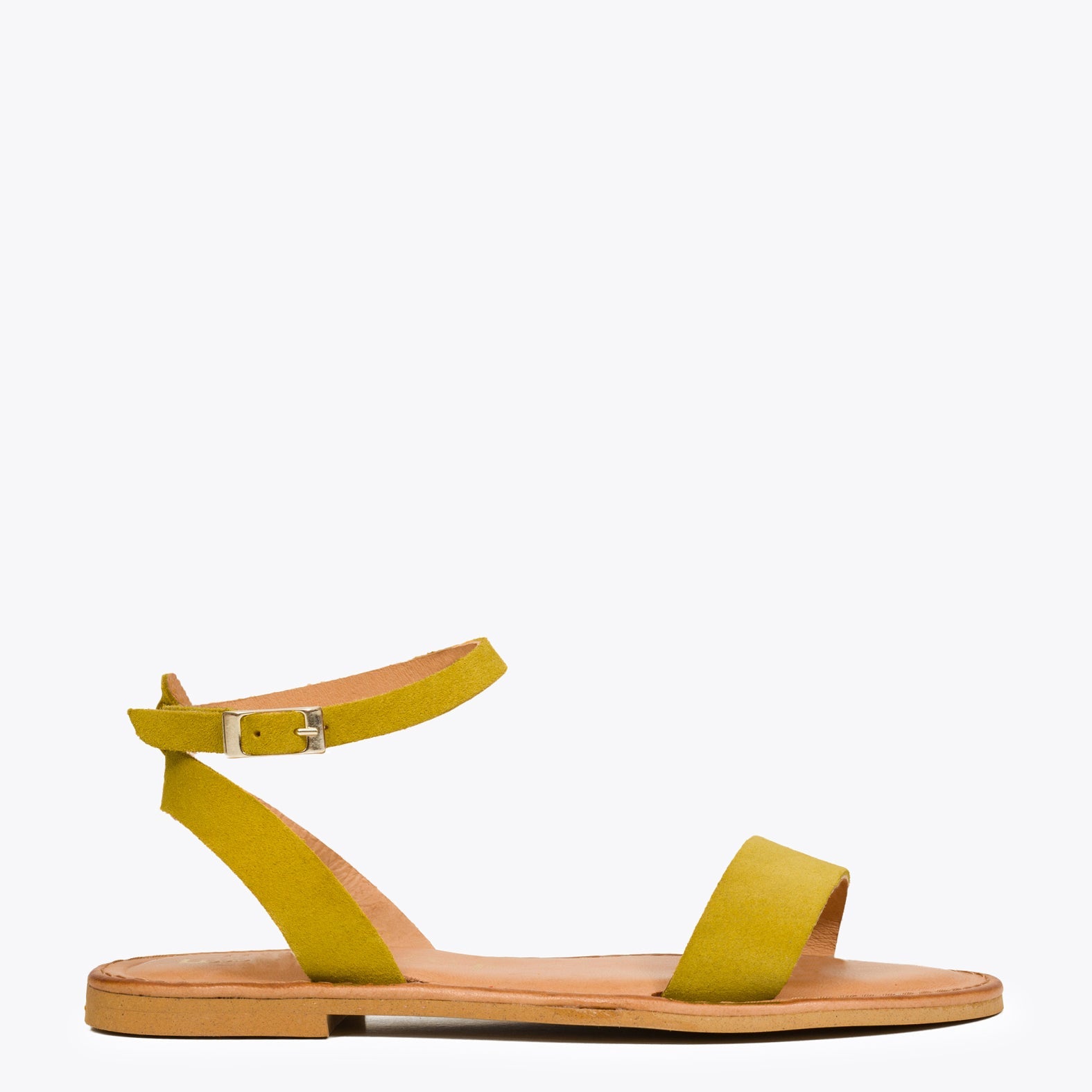 PULSERA - Sandalias planas con pulsera AMARILLAS